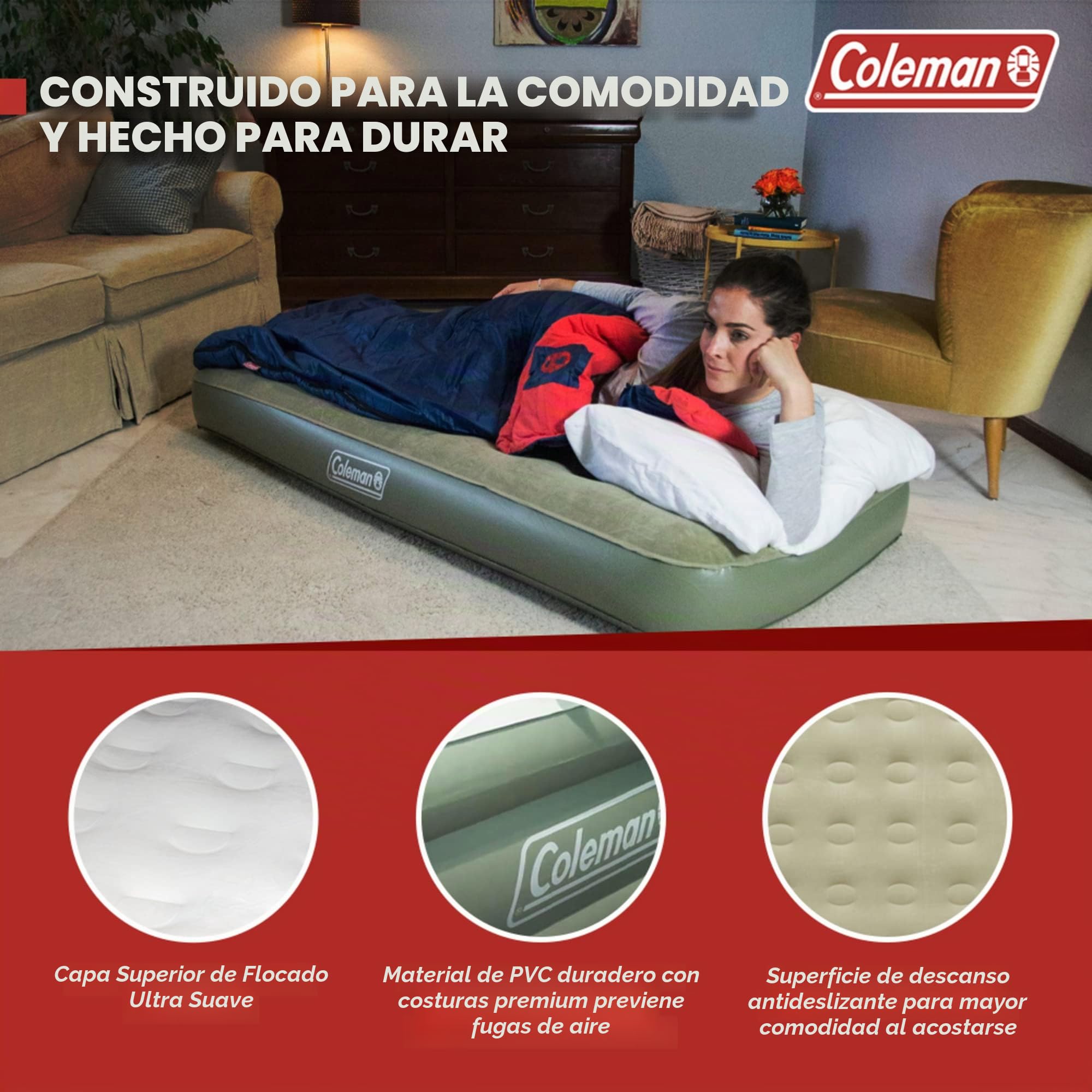Coleman Comfort Colchón Hinchable 1 Persona