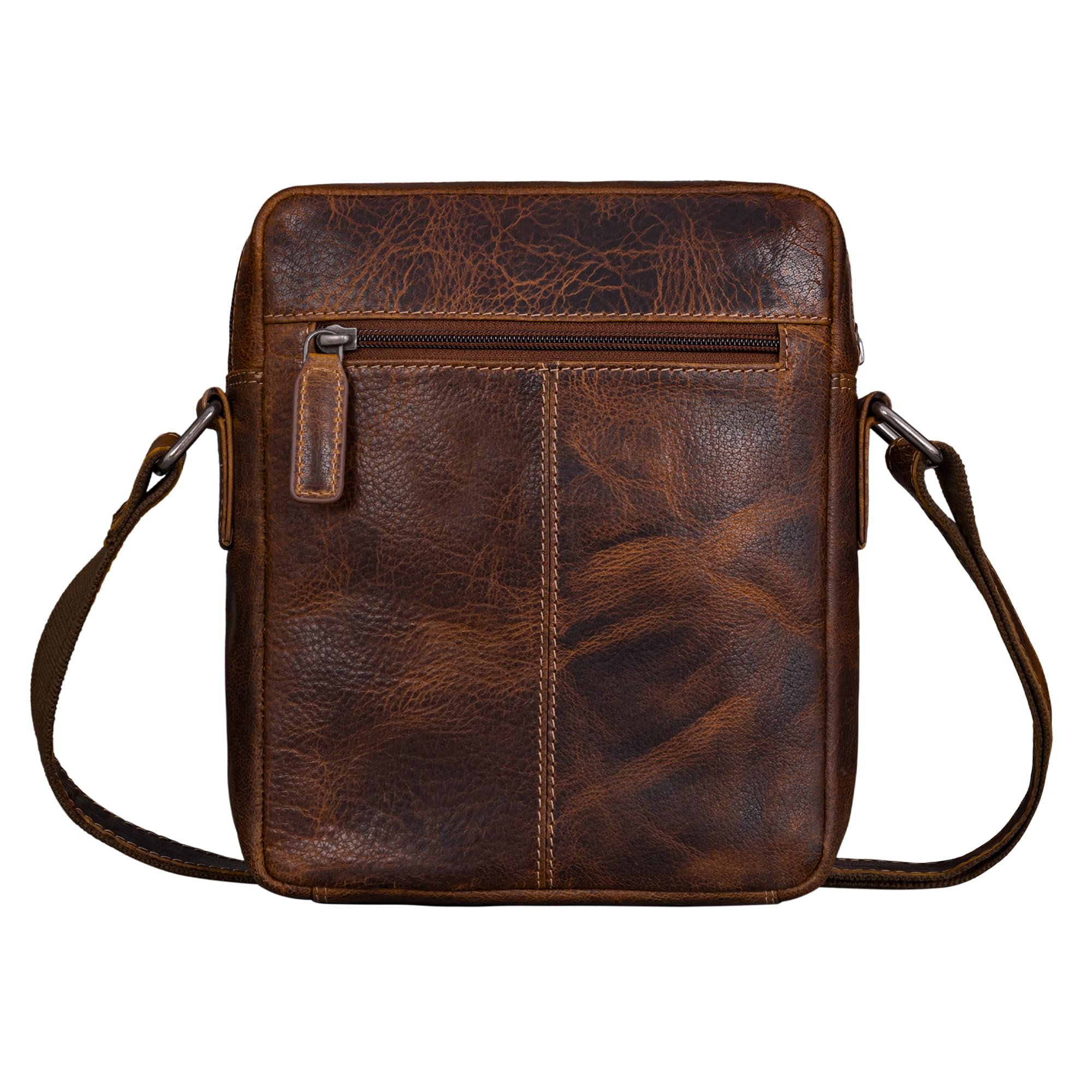 STILORD 'Dain' Borsa a Tracolla Uomo in Pelle Vera, Crossbody Vintage, Custodia Tablet, Shoulder Bag Cuoio