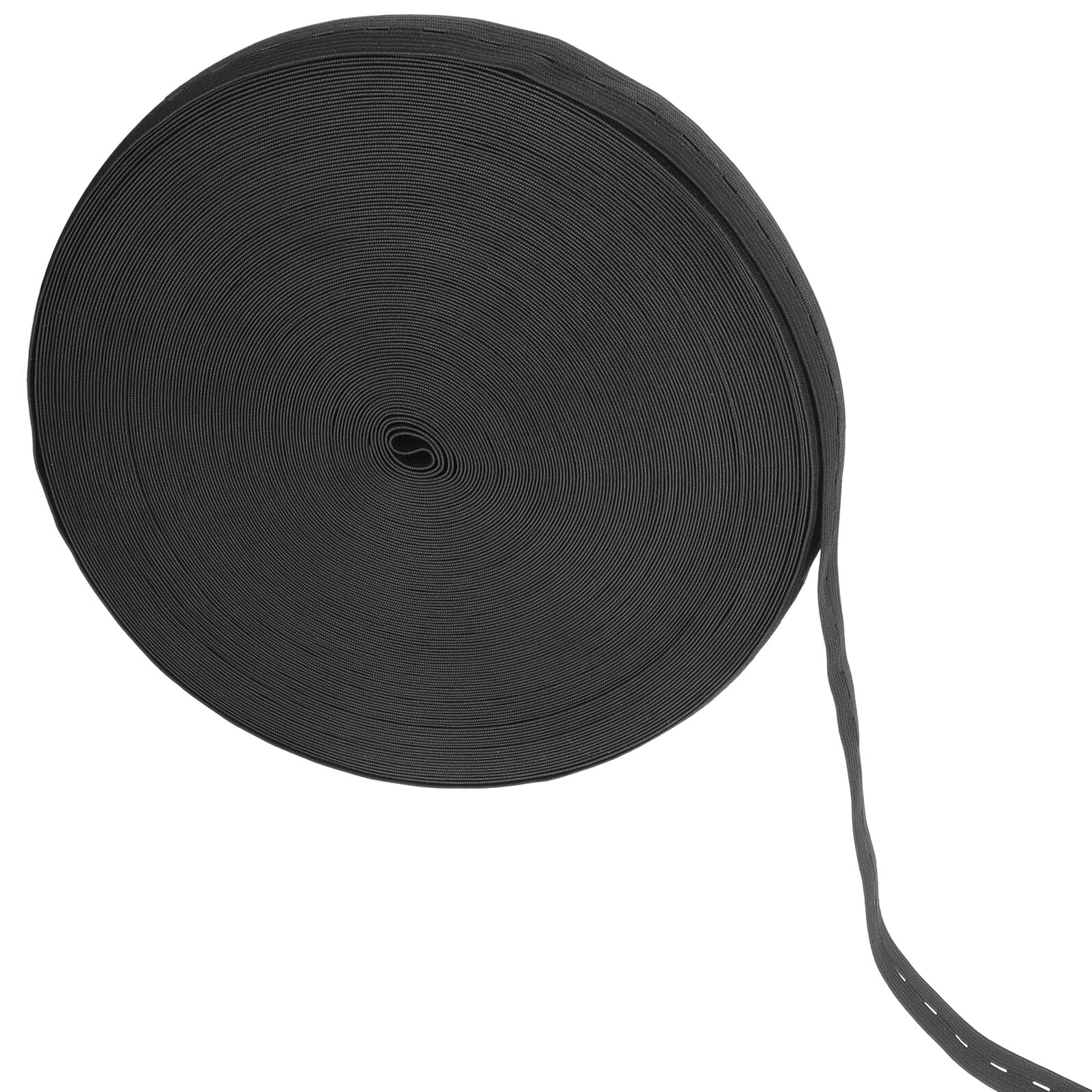 Angoily 5 Rollos Banda Elástica con Ojales Ajustables de Metros para Coser Ropa Cinturillas Manualidades y Prendas Elásticas de Poliéster Resistente