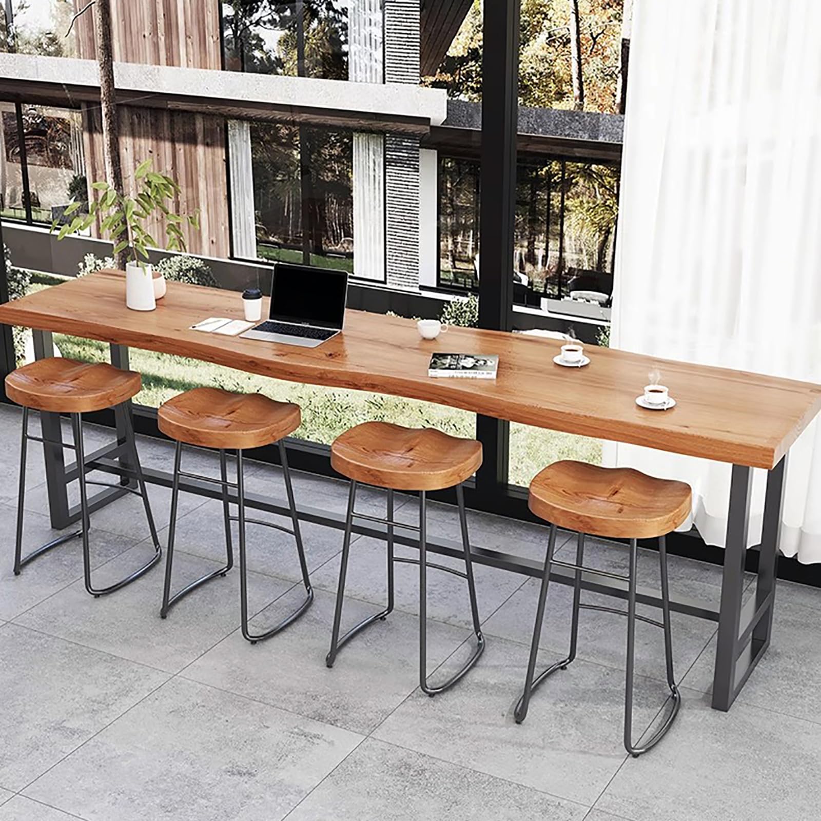 Amazon.com: Solid Wood Bar Table Modern Pub Table Rectangle Bar