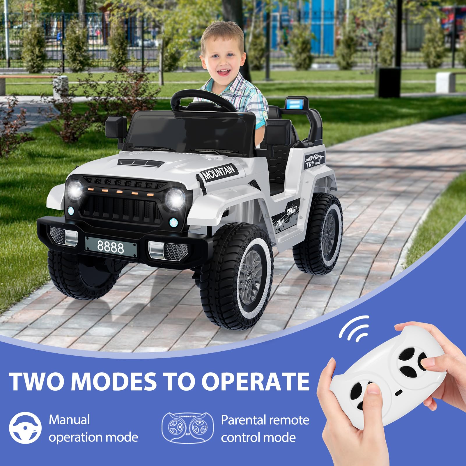 Elektrische kinderauto FORD Ranger 12V, zwart, Leren stoel, 2,4 GHz afstandsbediening, Bluetooth/USB-ingang, Vering Elektrische kinderauto FORD Ranger 12V, zwart, Leren stoel, 2,4 GHz afstandsbediening, Bluetooth/USB-ingang, Vering