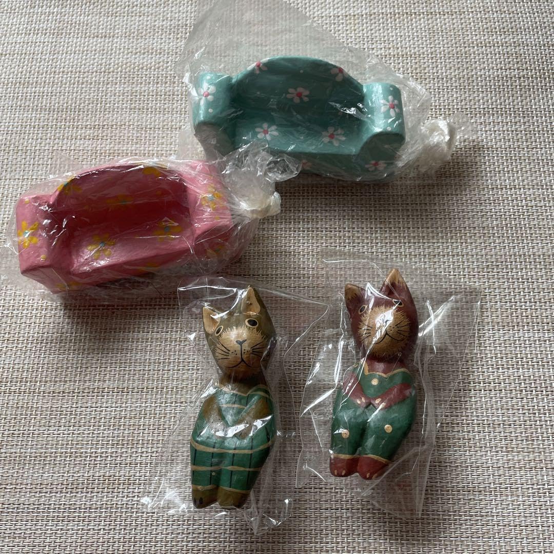 インド民族木彫像ペア｜ギャラリー猫購入品｜宗教民芸・アート