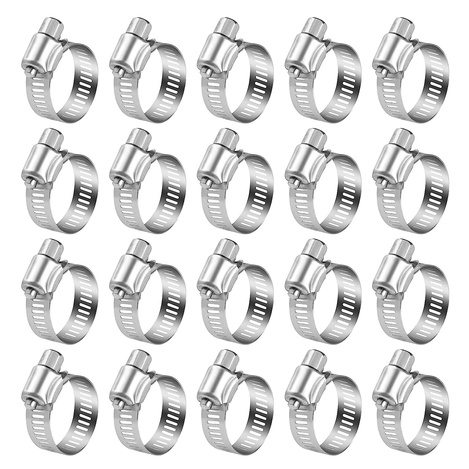 Jubilee Clips, Hose Clips, 20pcs Hose Clip Clamp 1016mm Adjustable
