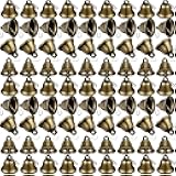 Shimeyao 100 Pieces Bells Bronze Jingle 1.5 x 1.57 Inch Vintage Small Bells with Spring Hooks for Christmas Craft Wind Chimes Dog Potty Training Doorbell Wedding Decor Craft Making Hanging Favor