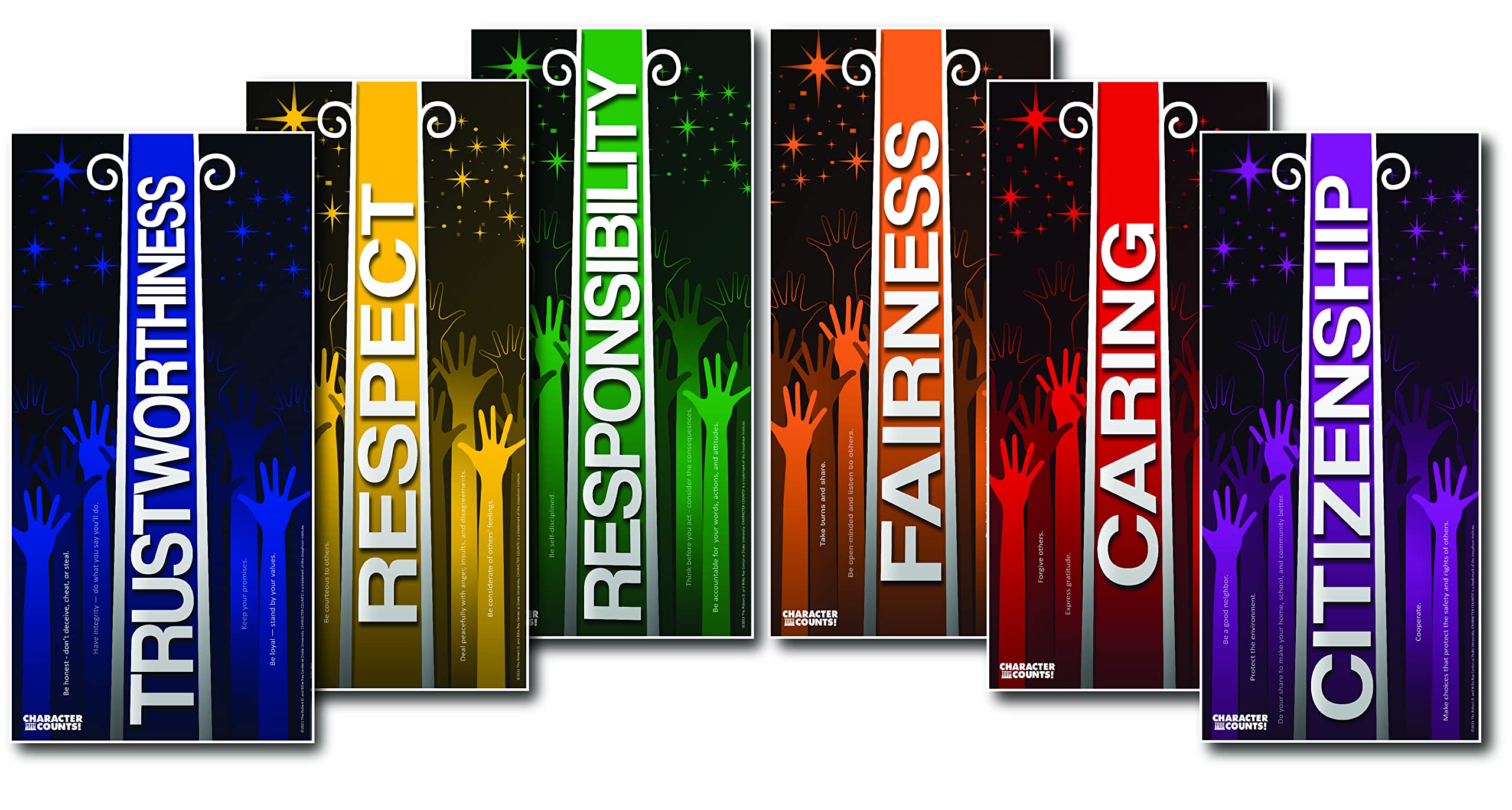 CHARACTER COUNTS! Reach Higher Posters (3 Sets of 6)