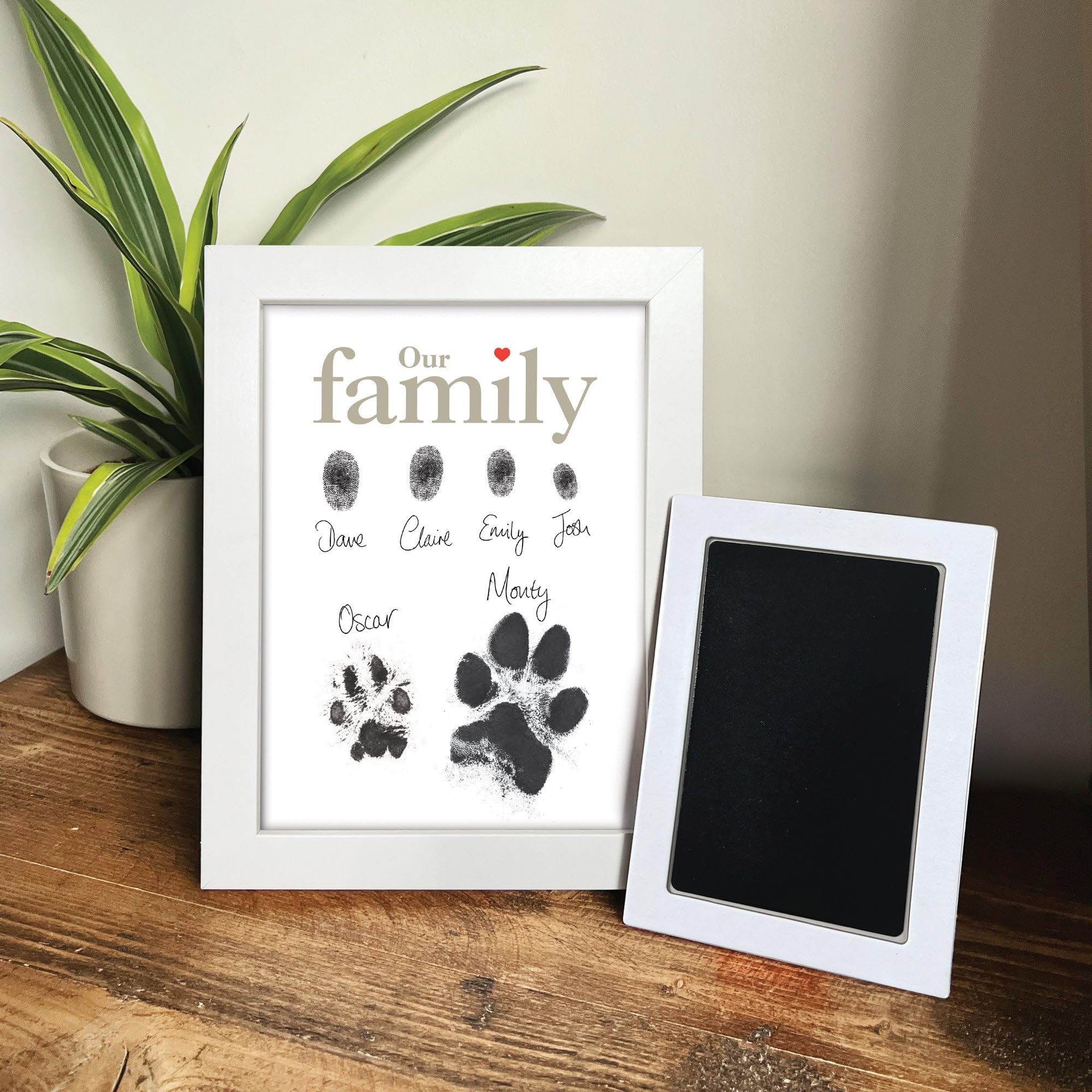 Personalised Family Finger & Paw Print Frame Kit - Image 2
