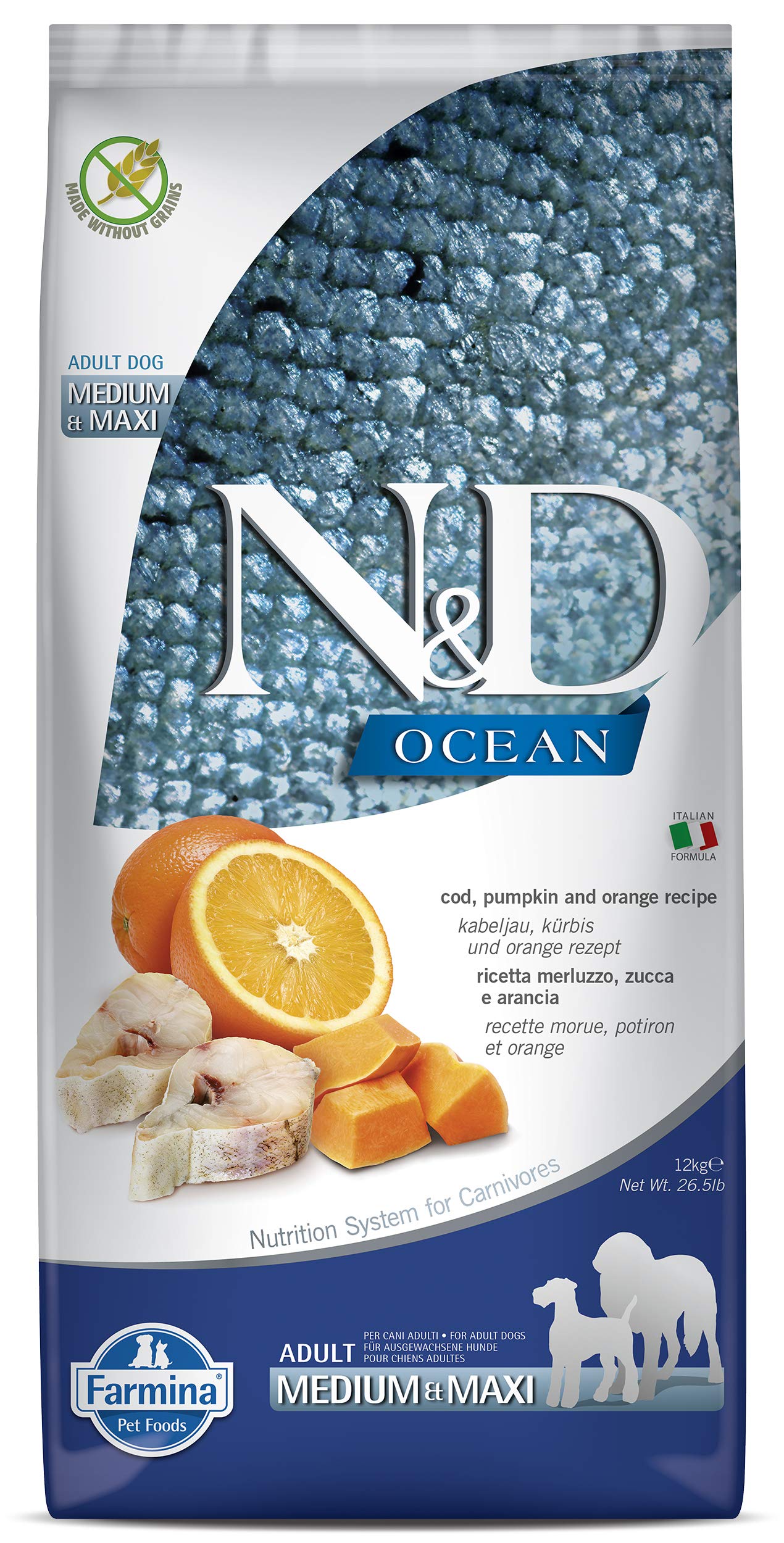 Farmina N&D Grain Free Pumpkin Codfish and Orange Adult Food, 12 kg (B01N0QAMMR) Amazon Price History, Amazon Price Tracker