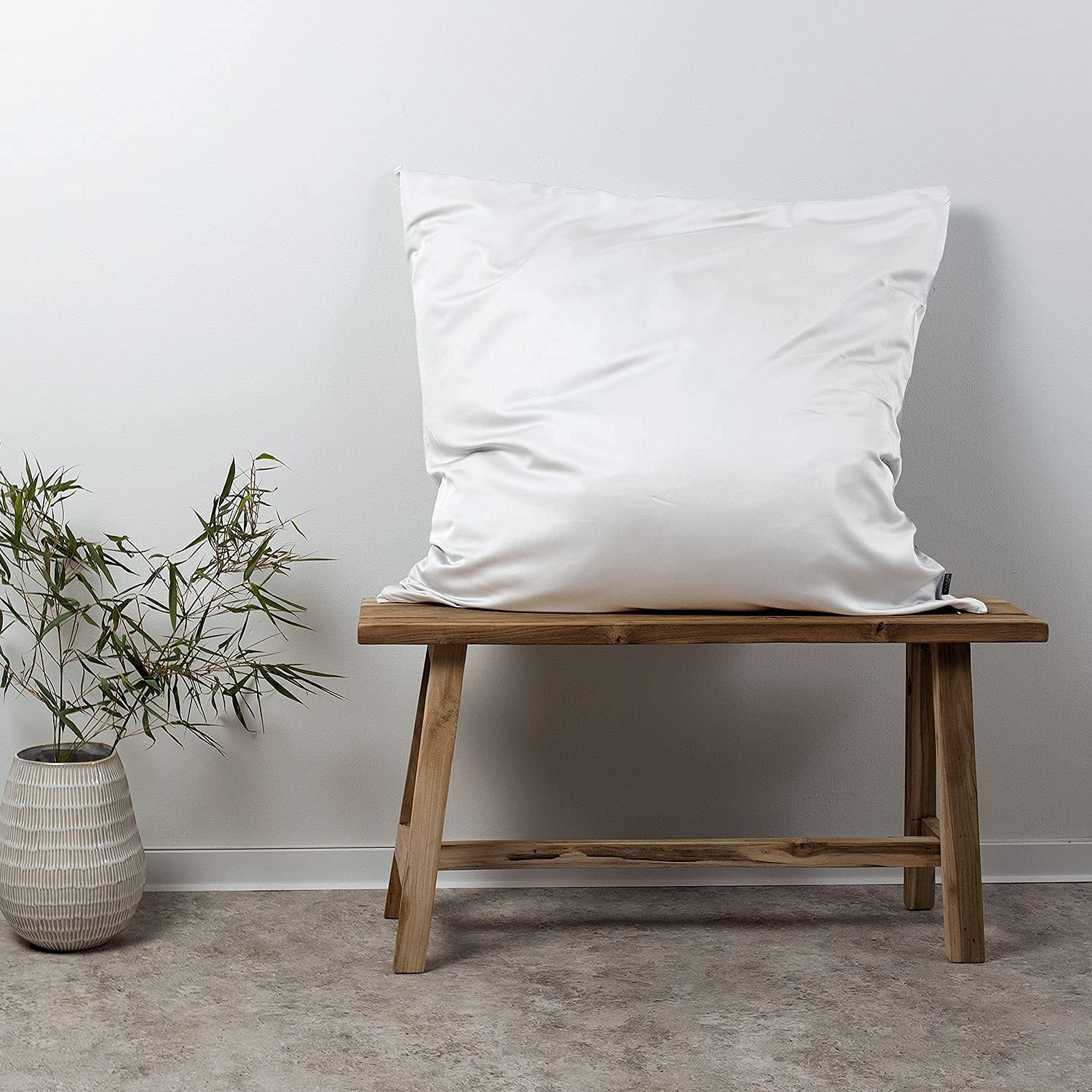 Taie d'oreiller carrée gaze de coton (80 x 80 cm) Gaïa Camel - Linge de lit - Em