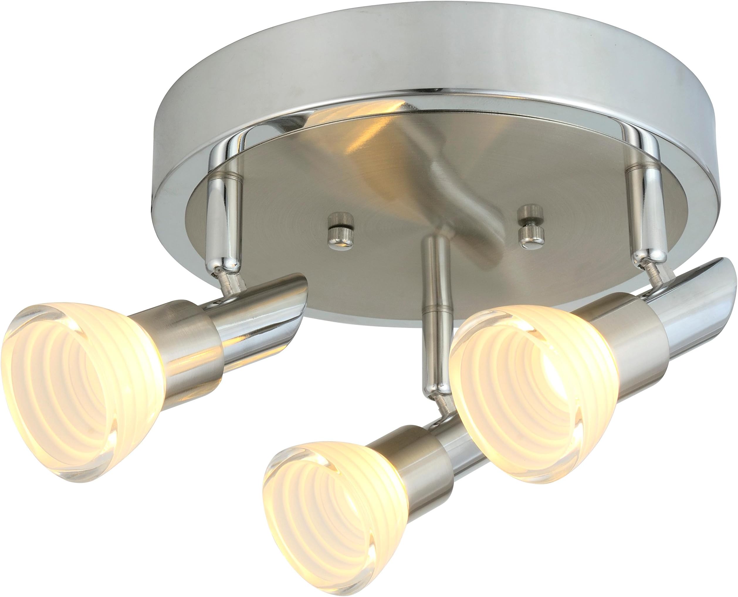 LED Adjustable Chrome Acrylic Spot Light/ Track Lighting Ceiling Light/Wall Sconce (3 Light)
