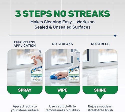 Miniatura 5 de Black Diamond Stoneworks Limpiador de encimera de granito certificado por USDA a base de biografías seguro para granito cuarzo mármol travertino