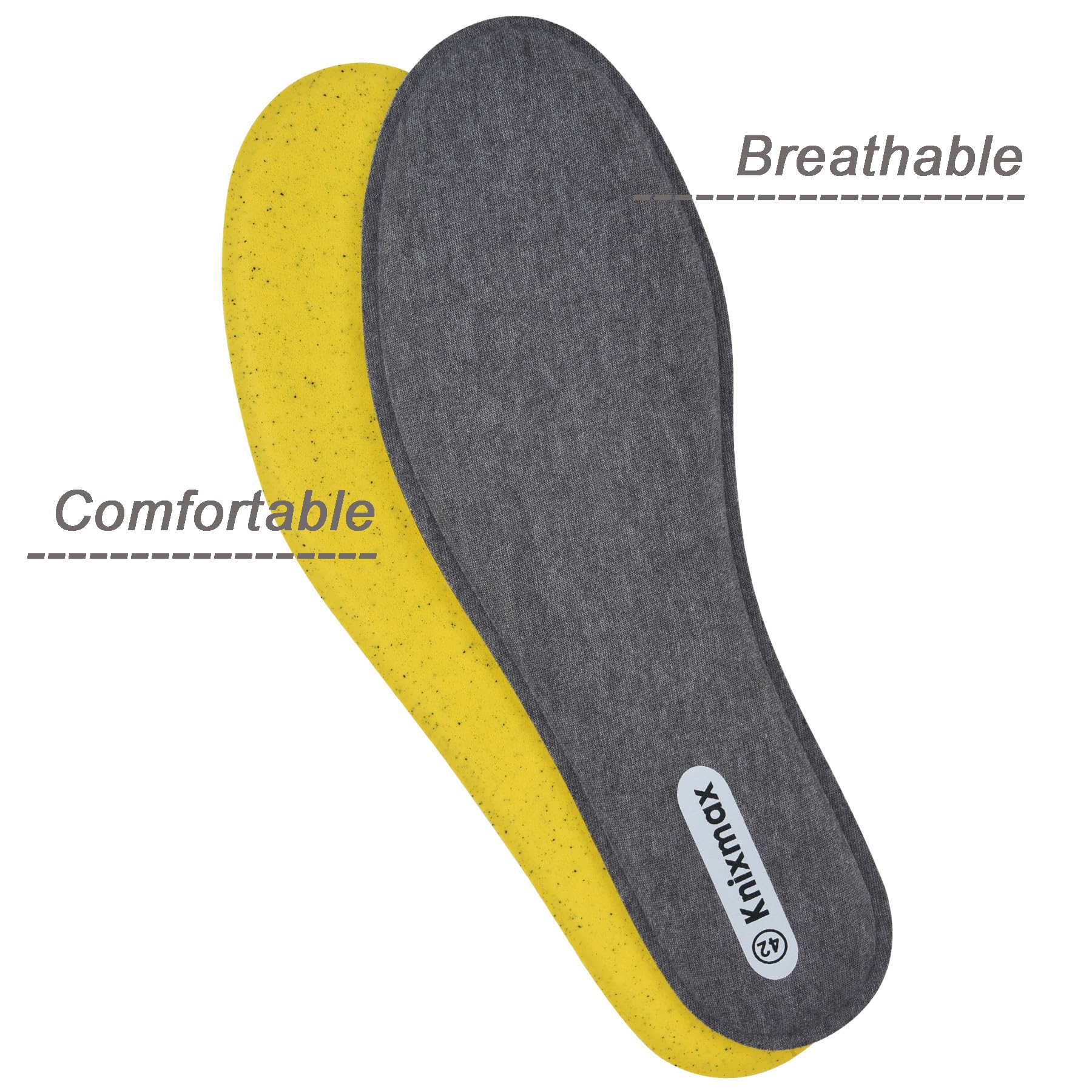 Knixmax Donna Uomo Solette in Memory Foam Inserti per Scarpe Comfort Assorbimento degli urti Imbottitura per il Supporto del Piede Suole Interne
