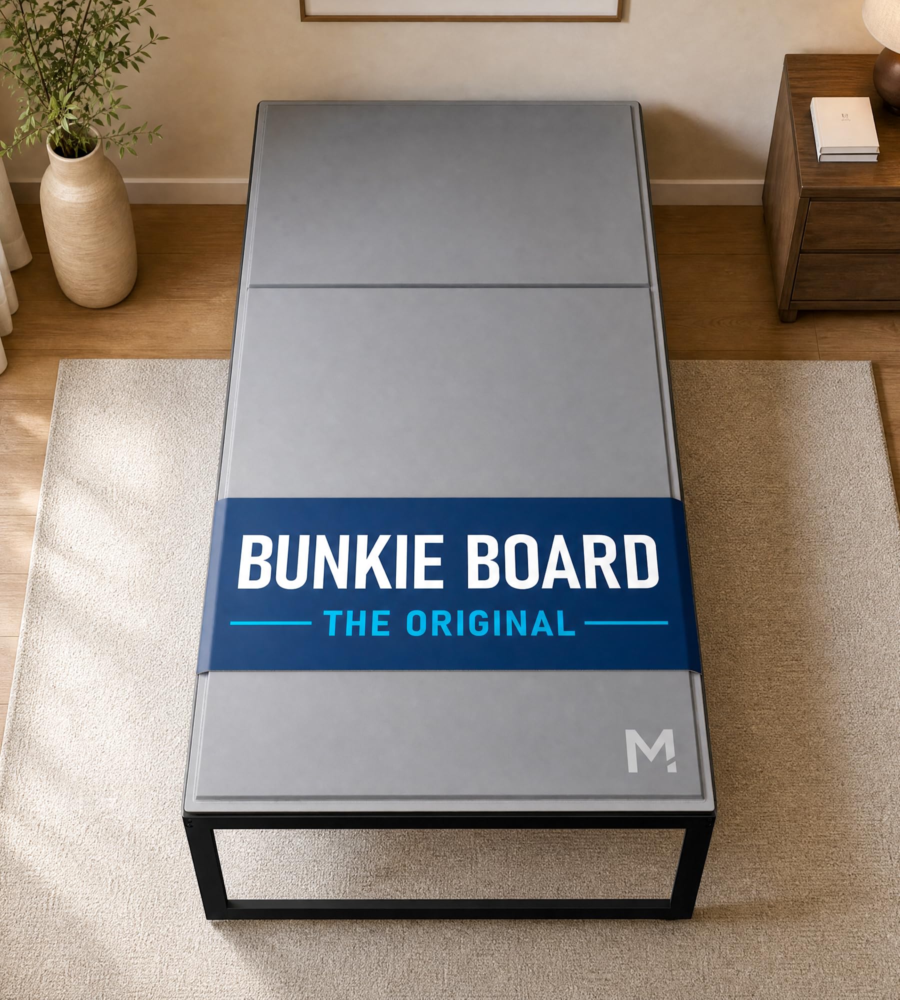 Meliusly Low Profile Bunkie Board Twin Size (38x75) - Non-Slip Breathable Bed Support Board for Slatted Bed Frame, Anti-Sag Under Bed Support, Noise Minimizing Moisture Resistant Bed Board — image 1