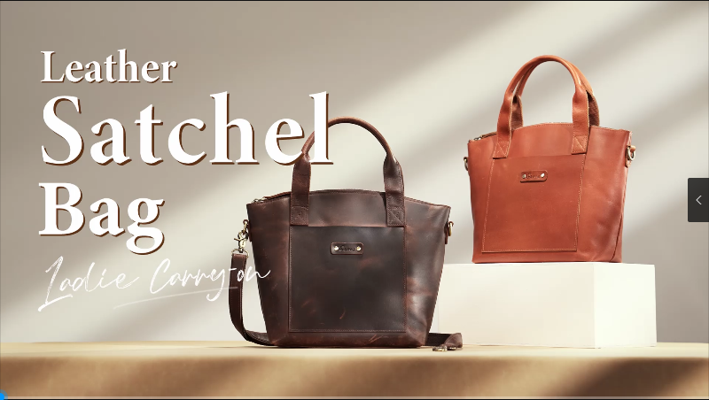Bolso Satchel de Cuero Genuine para Mujer miniatura 7