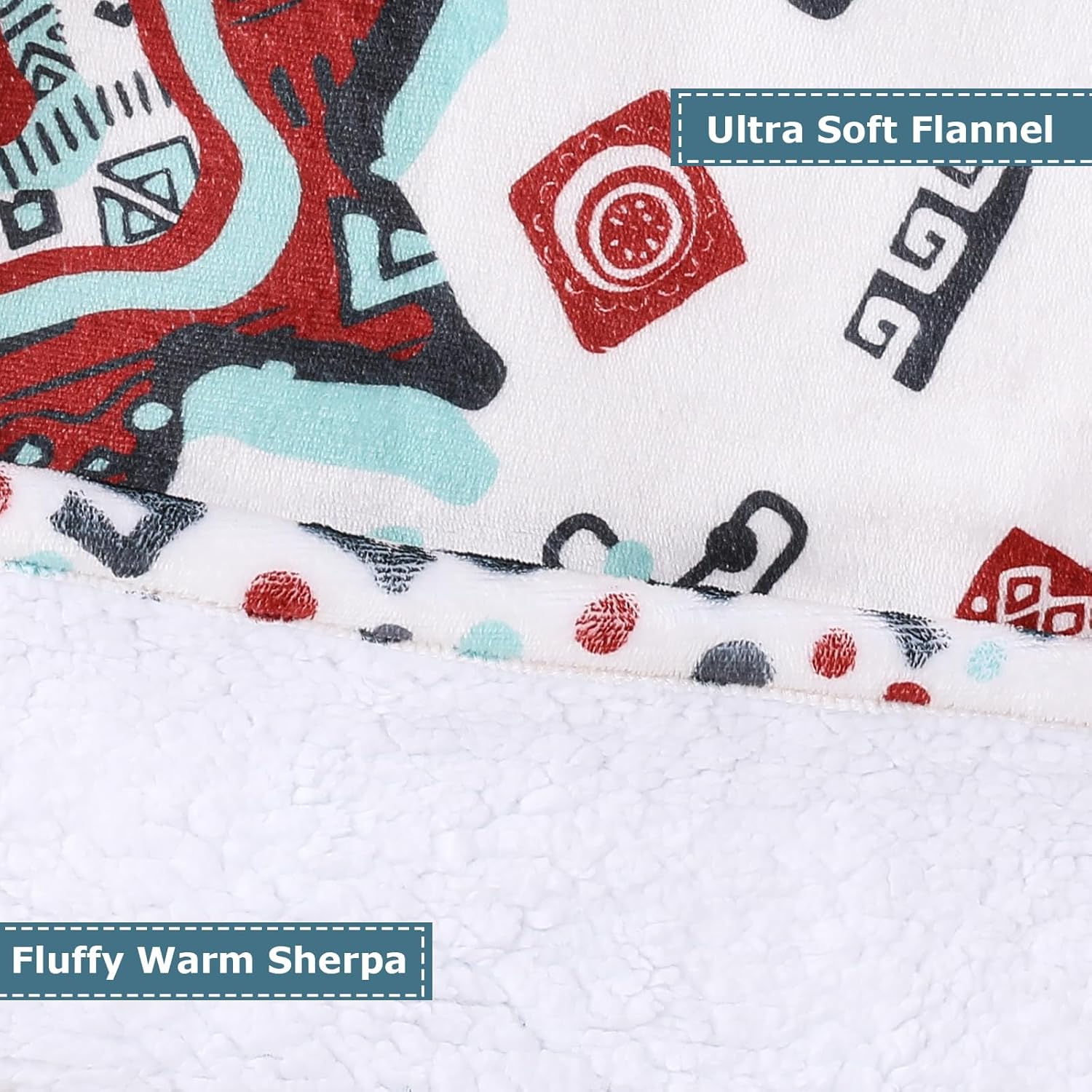 THREE POODLE Wearable Blanket Hoodie for Women, Oversized Sherpa Sweatshirt Blanket for Adults Men, Cozy Bohemia Hooded Blankets, Gifts for Teen Girls Women Mom Sister - Image 4