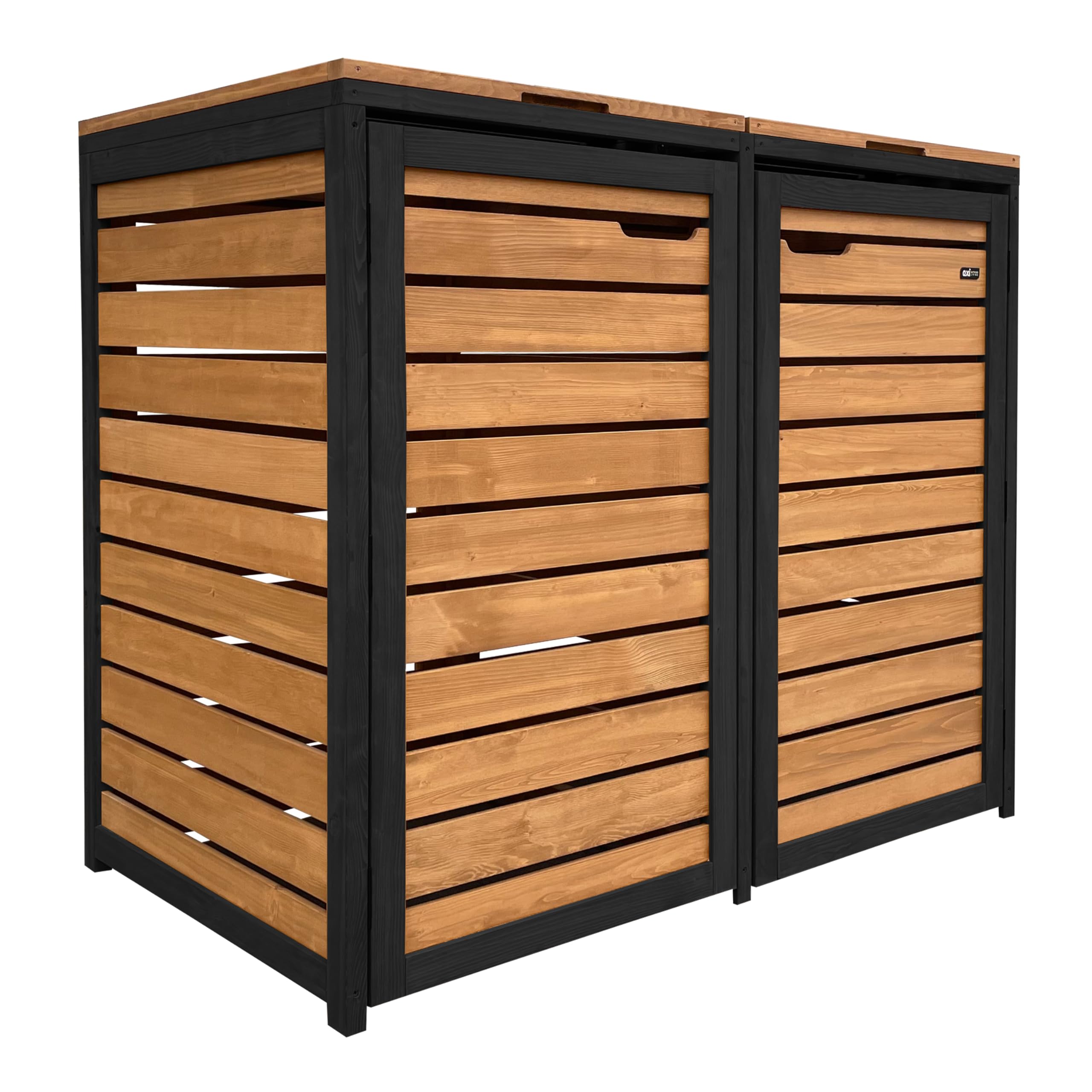 axi lex cache poubelle bois marron/noir