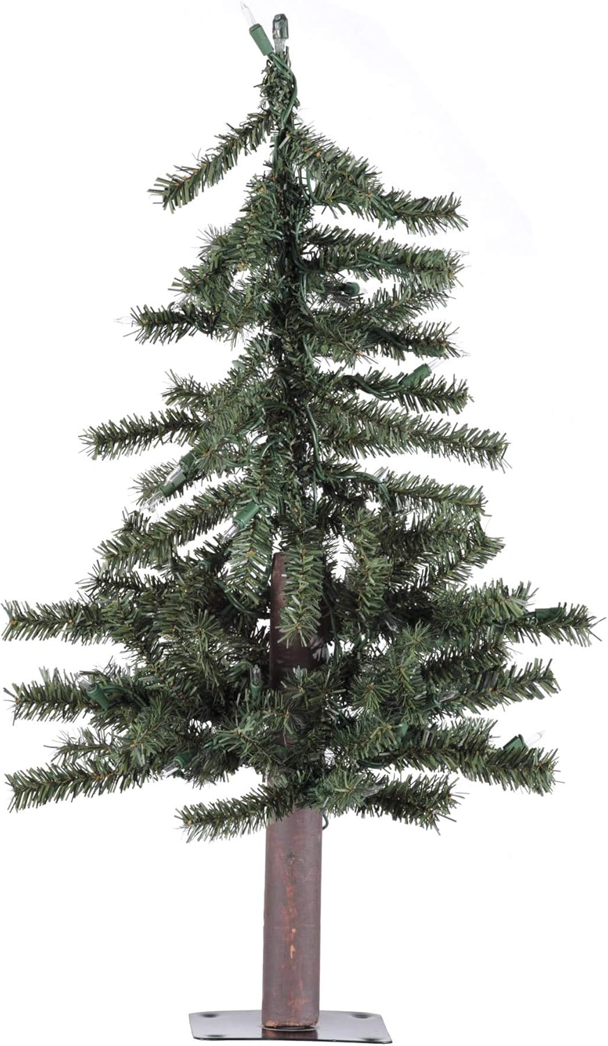 Vickerman 2' Natural Alpine Artificial Christmas Tree, Unlit - Faux Christmas Tree - Seasonal Indoor Home Decor