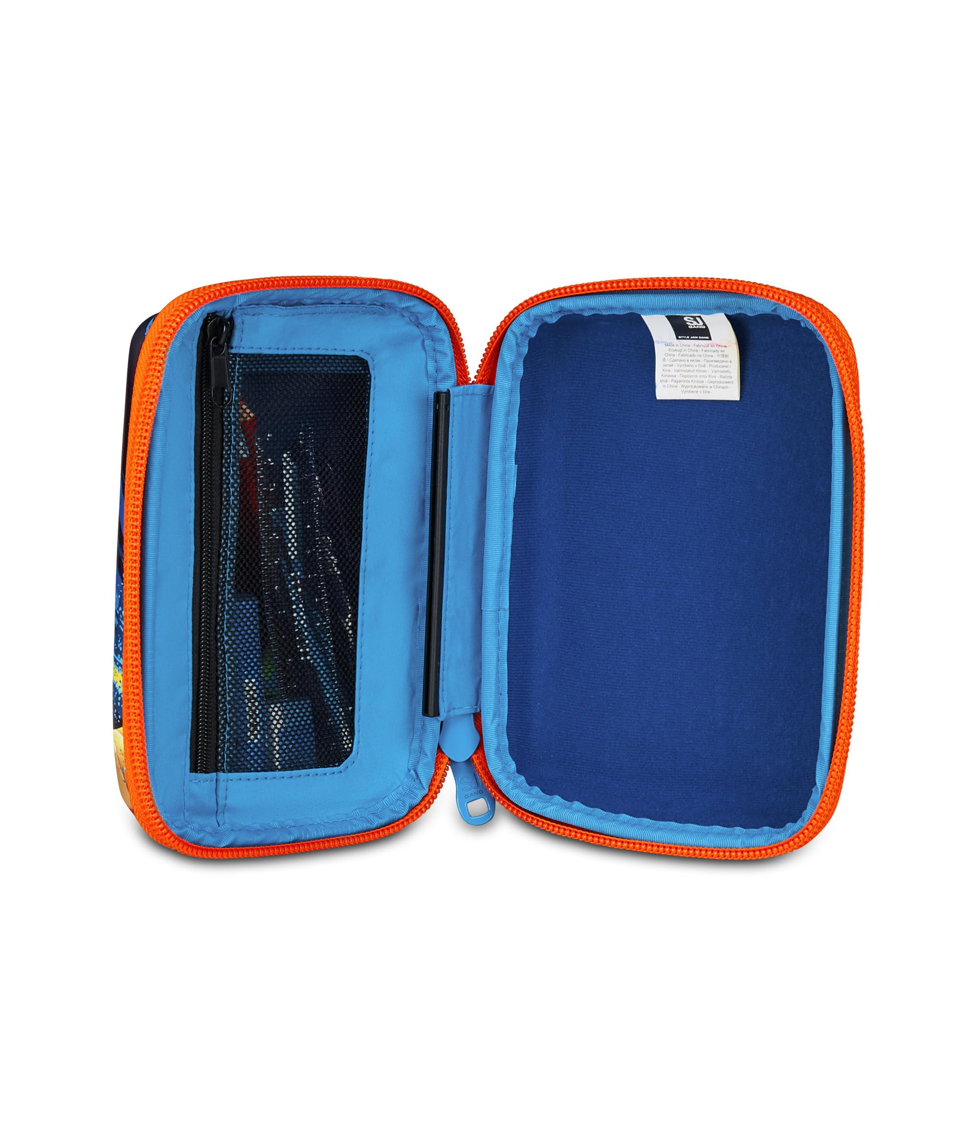 SJ GANG STYLE JAM GANG Astuccio Scuola Speed Pad + Dragon Glide, Blu, Portapenne Mono Scomparto con Plance Amovibili, Completo Di Penne, Matite, Colori, Accessori Zaino, Scuola Elementare, Bambino