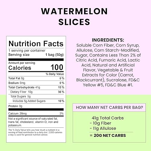 Miniatura 3 de Snack Owl Caramelos de goma agrios veganos, sin gluten, dulces bajos en calorías, sin culpa y deliciosos bocadillos saludables de gomitas (rebanadas