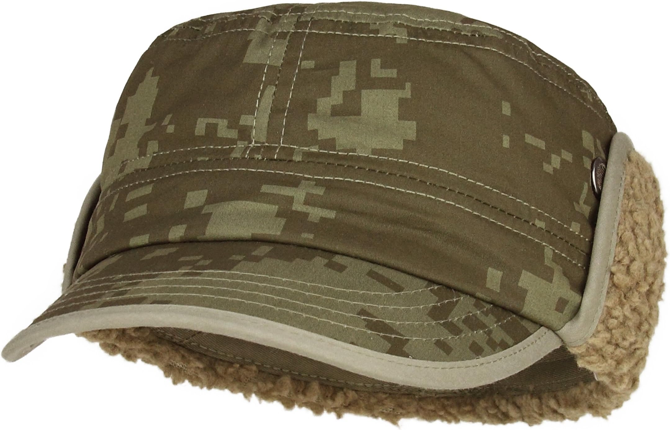 Infinity Selections Winter Limited Edition Cotton Canvas Army Earflap Cap