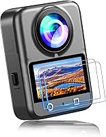 Vista 1 de AMAZEAR Protector de pantalla para accesorios DJI OSMO 360, Ultra HD Osmo360, 2 unidades, vidrio templado, dureza 9H, antihuellas, resistente a