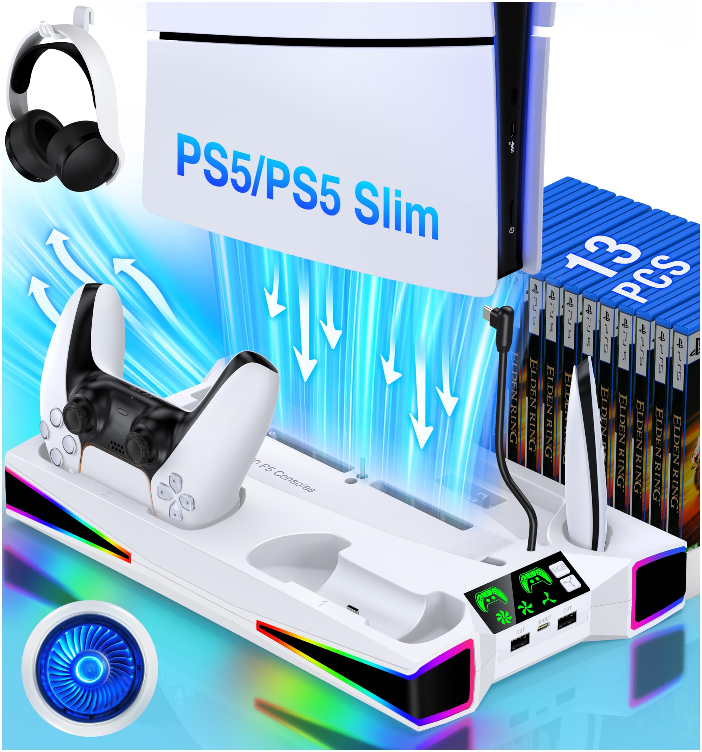 ﾌﾟﾚｽﾃ5/PlayStation5(slimﾓﾃﾞﾙ)&ﾌｧｲﾅﾙﾌｧﾝﾀｼﾞｰⅦﾘﾊﾞｰｽ&ｺﾝﾄﾛｰﾗｰ充電ｽﾀﾝﾄﾞ/全て新品となります☆ PS5】 ☆プレイステーション5本体 デジタル・エディション DualSense