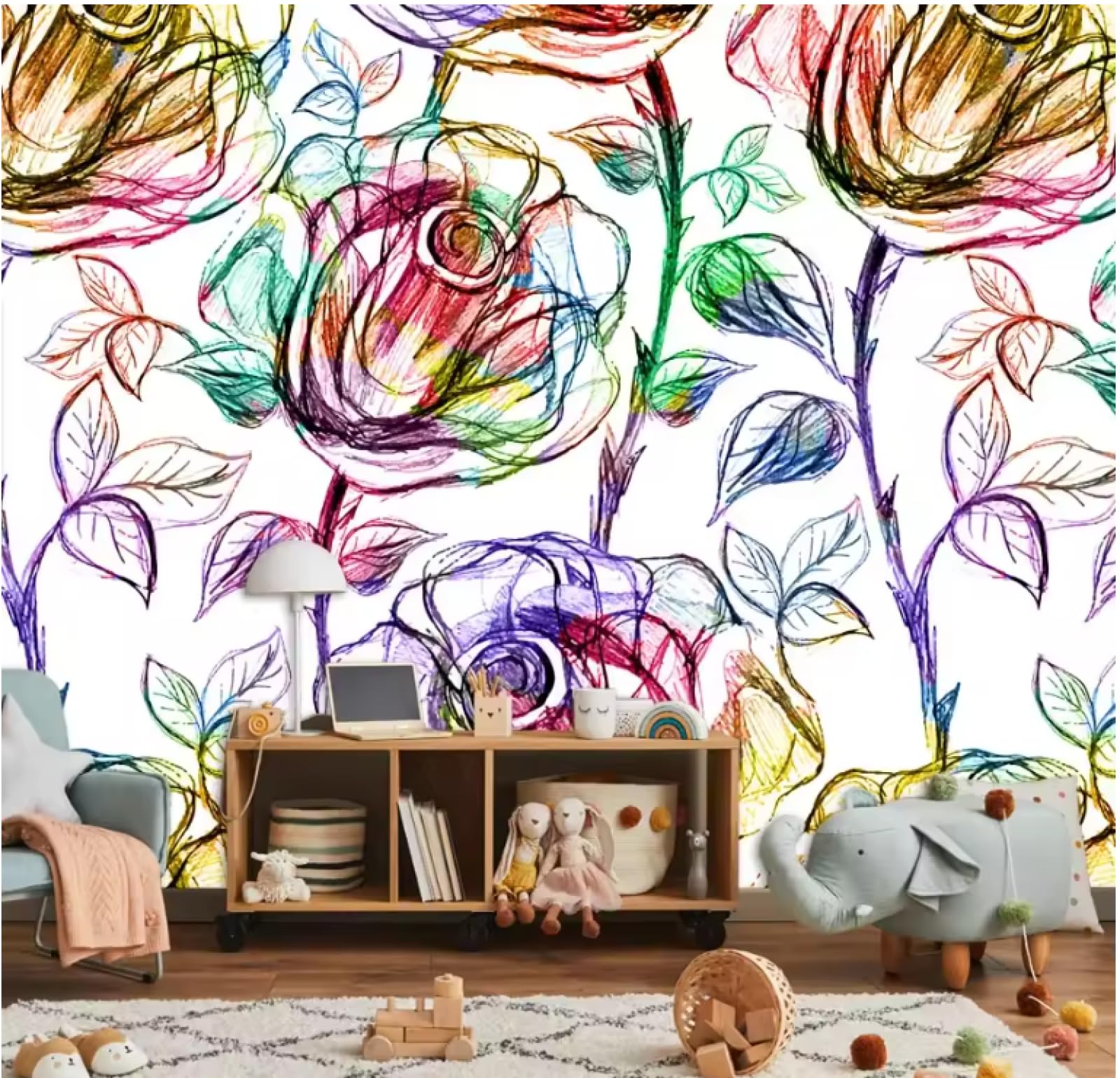 Tapety ścienne wystrój domu tapeta salon kwiat kwiat róża obraz mural tapeta 3D, 430 x 300 cm