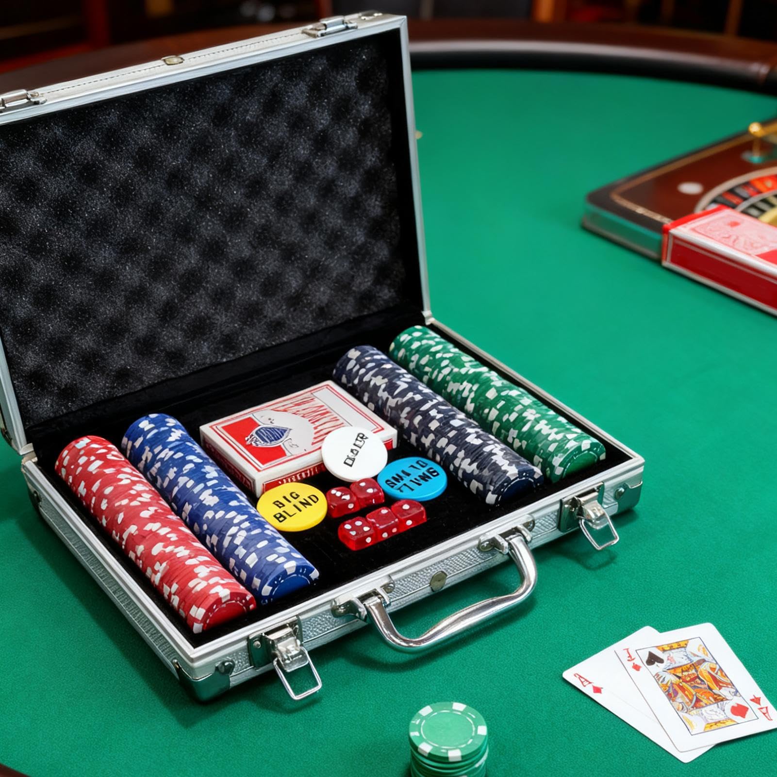 Set Póker Fichas Sin Para Jugadores Y Aficionados