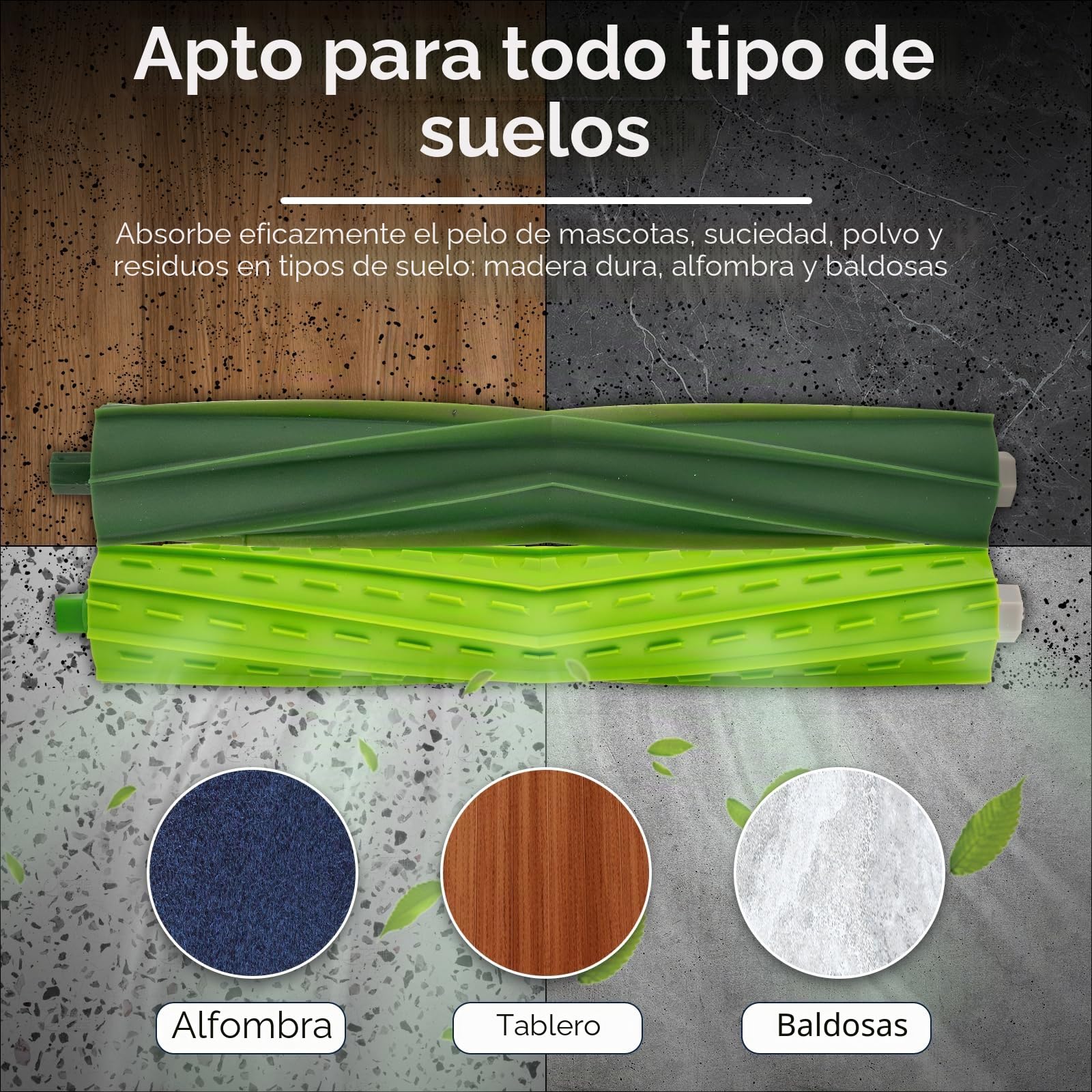 (30 piezas) Repuestos para iRobot Roomba Combo j7+, Combo j9+, Combo 10 Max, 2 juegos de cepillos giratorios, 4 almohadillas para fregona, 8 filtros HEPA, 6 bolsas para polvo, 8 cepillos laterales