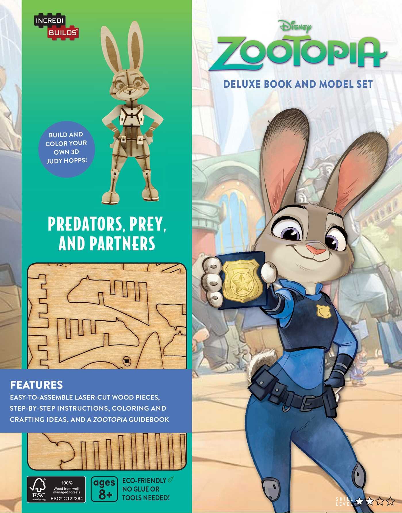 INCREDIBUILDS: DISNEY: ZOOTOPIA DELUXE BOOK AND MO