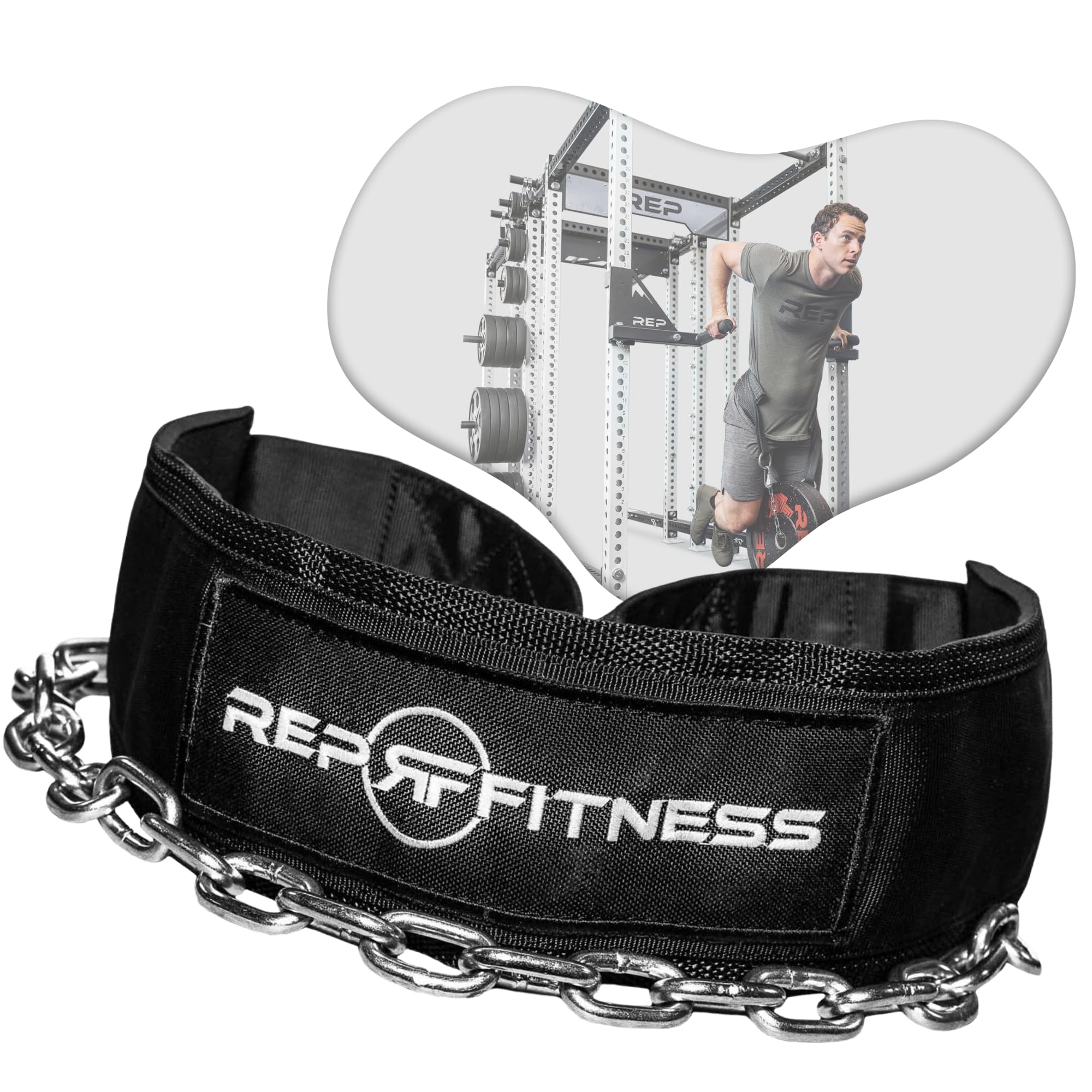 Rep Fitness Dip Belt, Weight Lifting, Gym Equipment, Workout Belt, Chain Strap, Back Support, Training Gear, Fitness Accessories, Squat Belt,