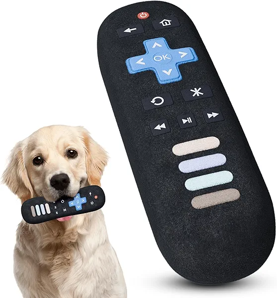 Remote Control Parody Dog Toy – Funny Crinkle & Squeaky Dog Toys for Interactive Play and Training – Durable, Easy to Clean, Birthday Gifts for Small, Medium and Large Dogs