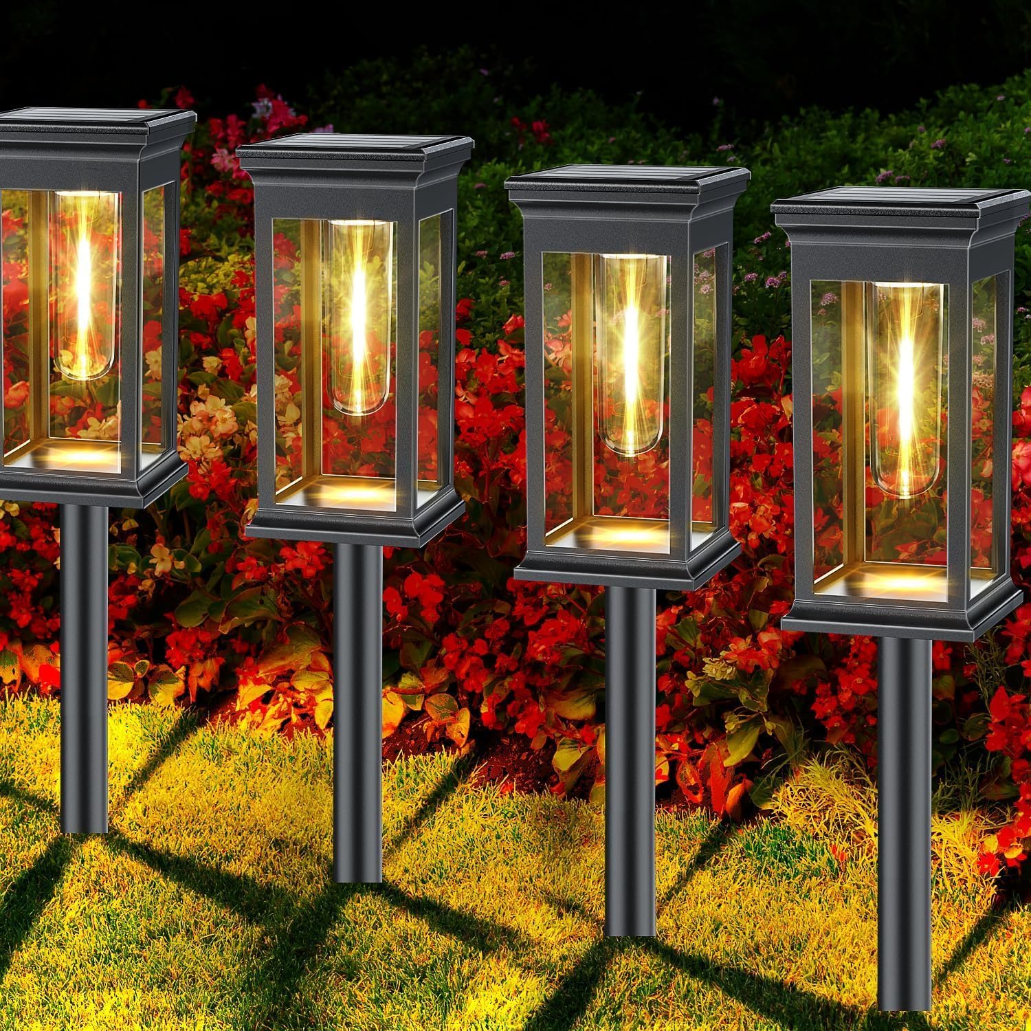 Luci Solari Da Giardino - 8 Pezzi, LED Bianco Caldo, IP65 Impermeabili, Auto On/Off, Per Esterni E Decorazioni - Foto 10