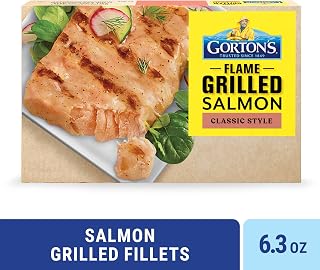 Gorton's Classic Grilled Wild-Caught Salmon Fillets, 6.3 oz Frozen - Flame-Grilled, Gluten-Free, Omega-3 Rich