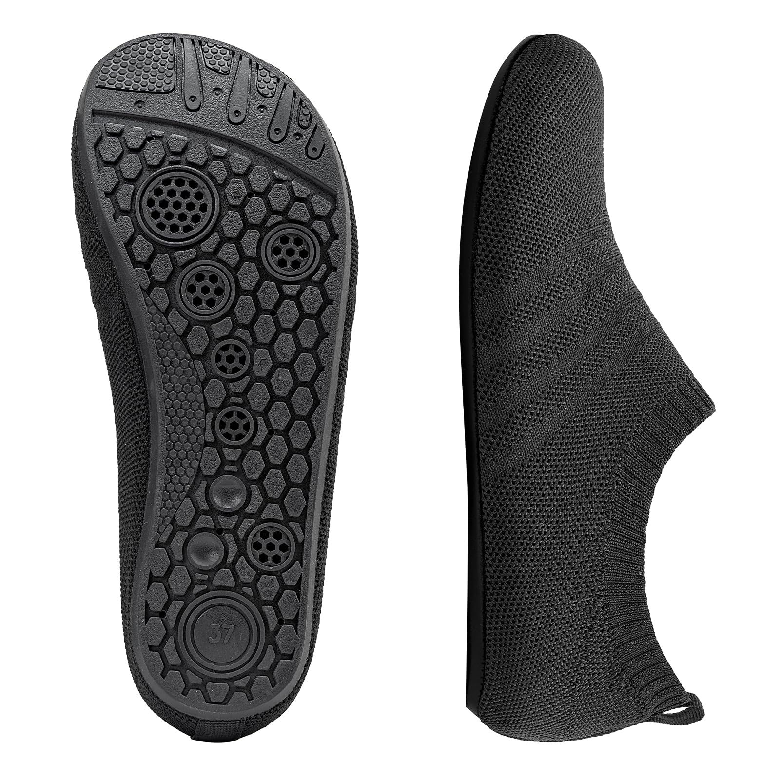Sosenfer Hausschuhe Herren Damen Barfuss Schuhe Damen Rutschfest Slip on Slipper Flache Barfusshausschuh Home Kuschelige Pantoffel Geschlossen Unisex