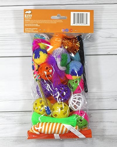 Miniatura 4 de Juguetes de hierba gatera para gatitos, paquete de juguetes para gatos (30 piezas), ratones, bolas, varitas, resortes y mucho más