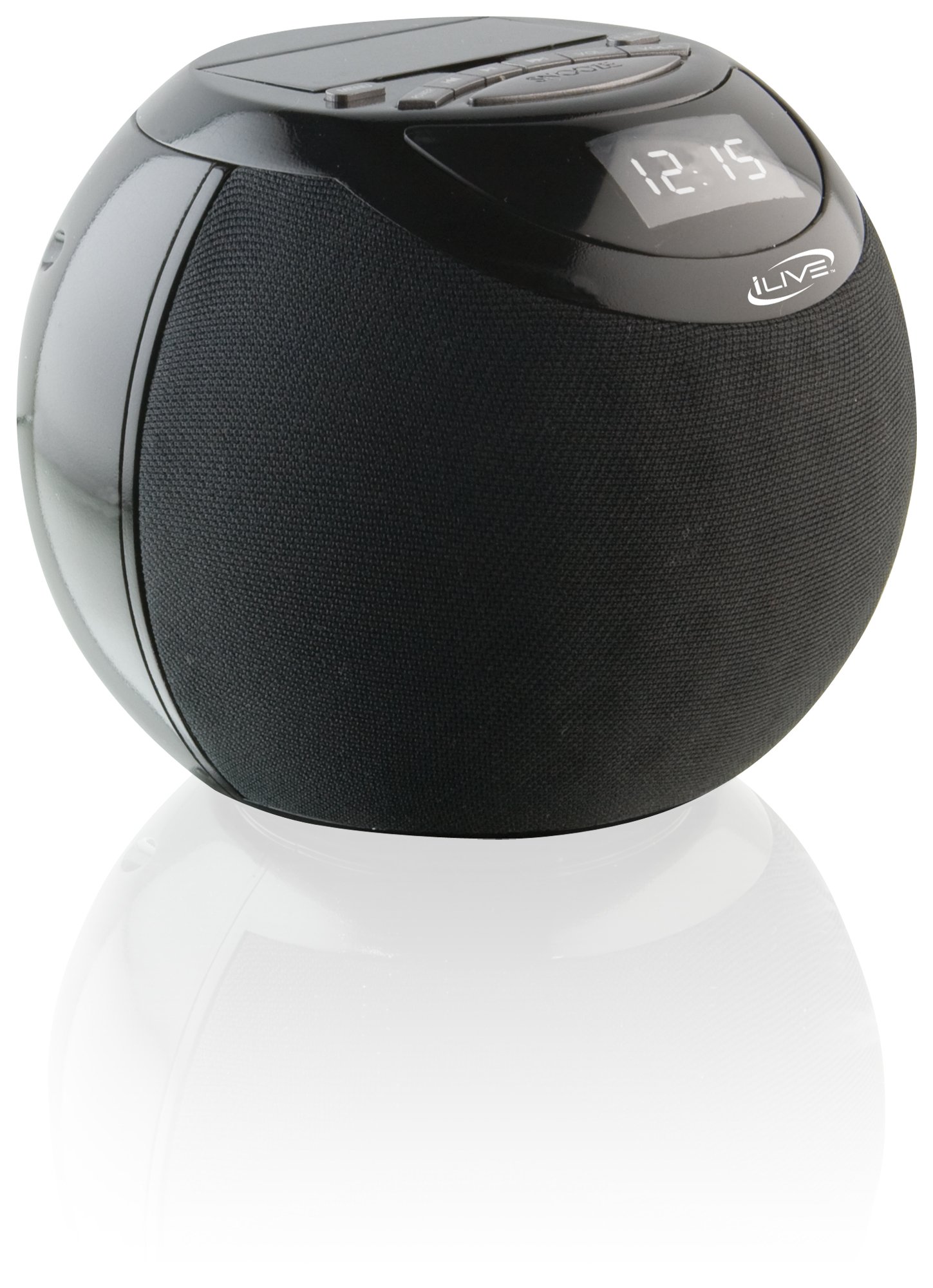 iLive ICP102B Clock Radio with Dock for iPhone/iPod, 20 FM Presets and LCD Display (Black)