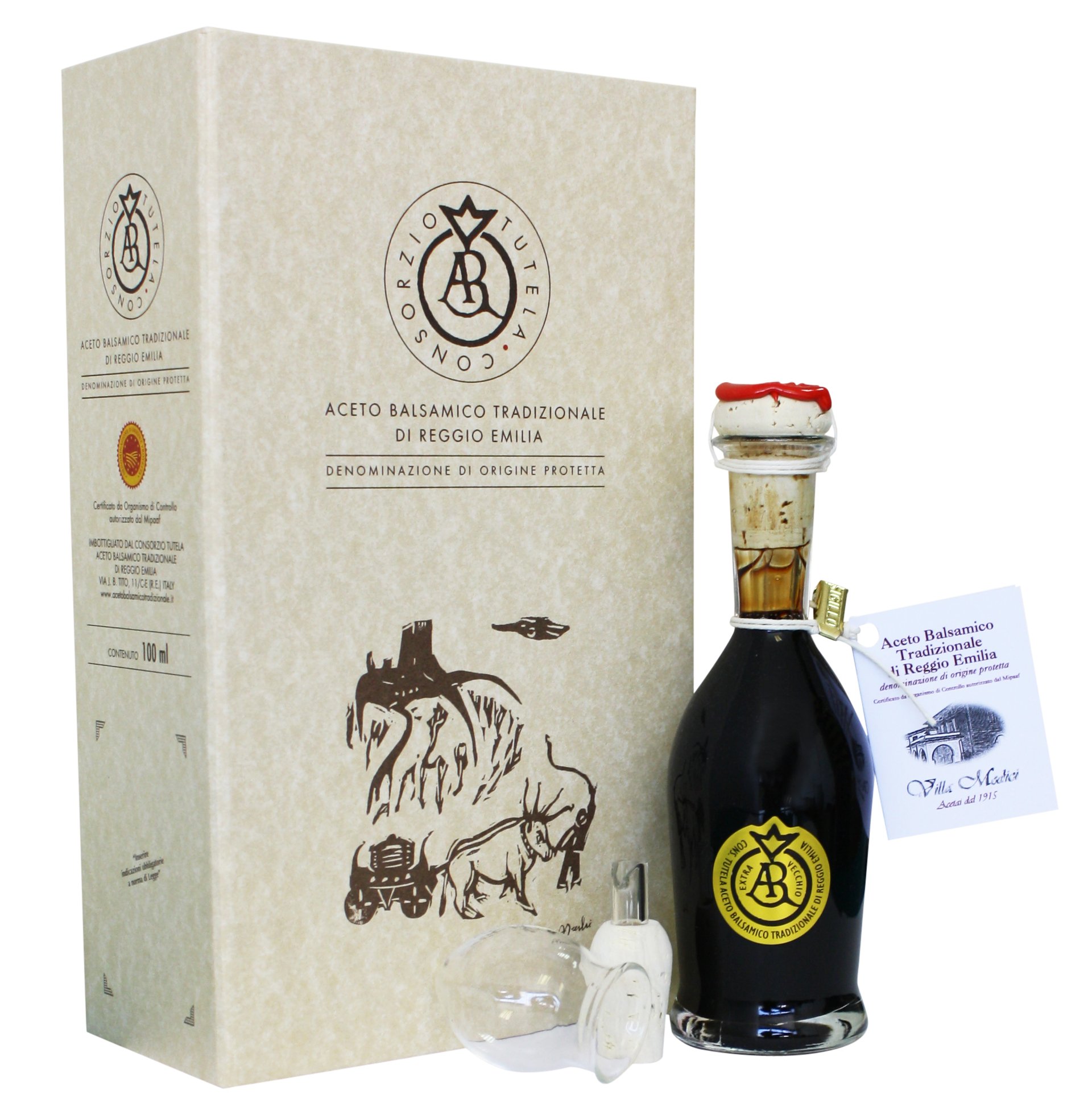 Aceto Balsamico Tradizionale di Reggio Emilia D.O.P. ORO mind. 25 Jahre gereift in Geschenkbox