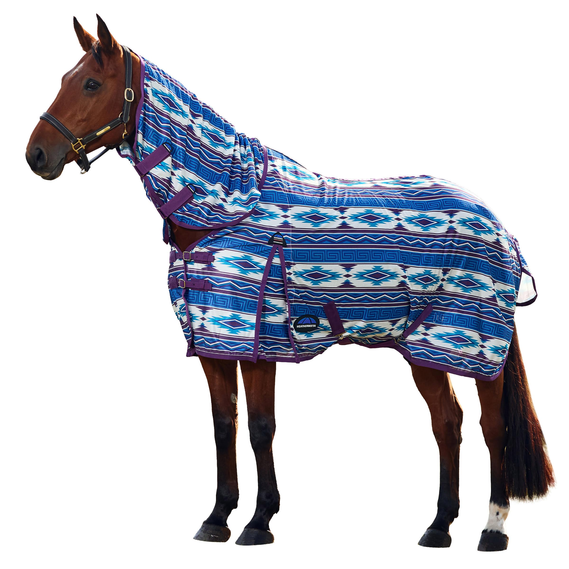 WeatherBeeta ComFiTec Essential Fly Sheet Combo, Purple Navajo Print, 81"