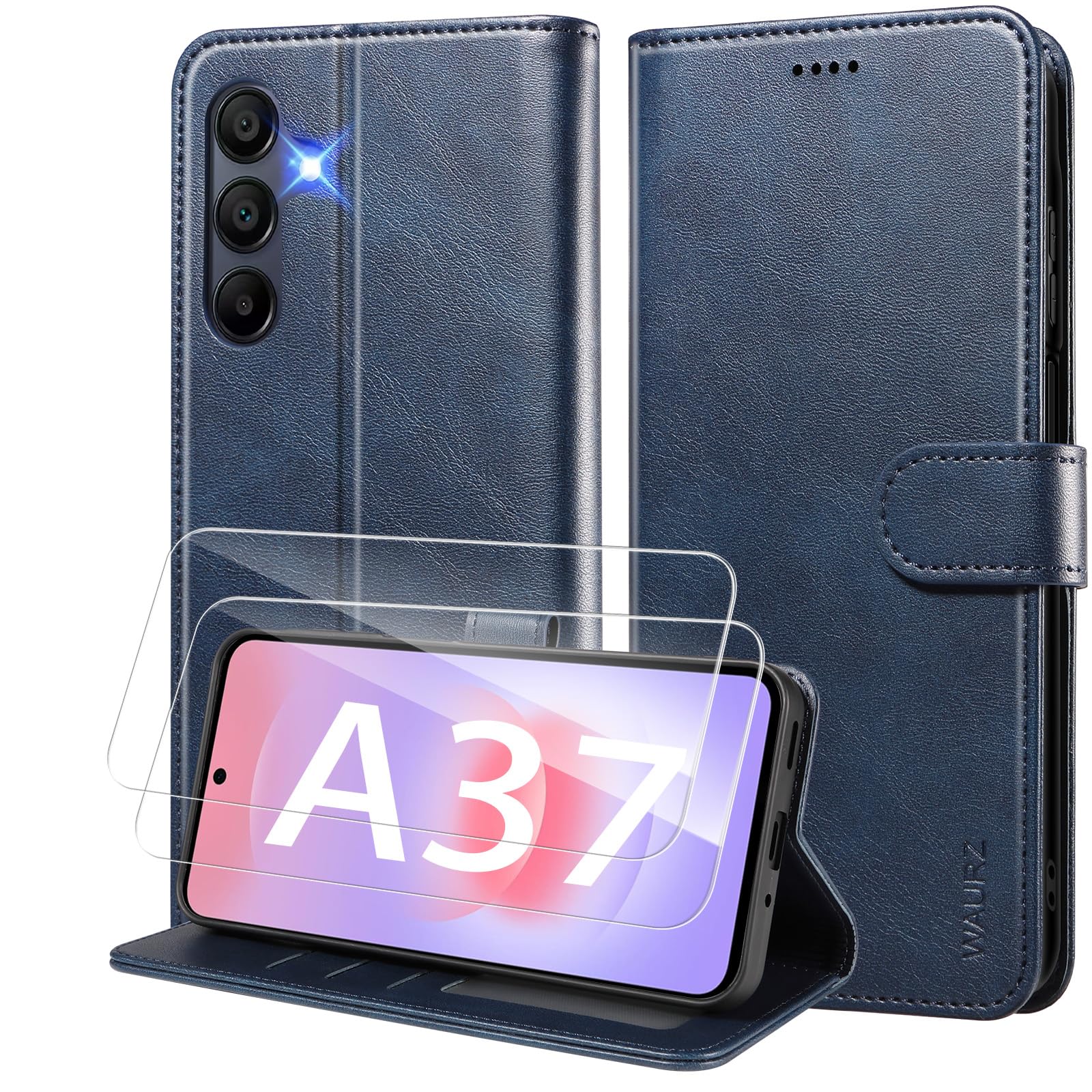 WAURZ Hülle für Samsung Galaxy A36/A56 Handyhülle Leder