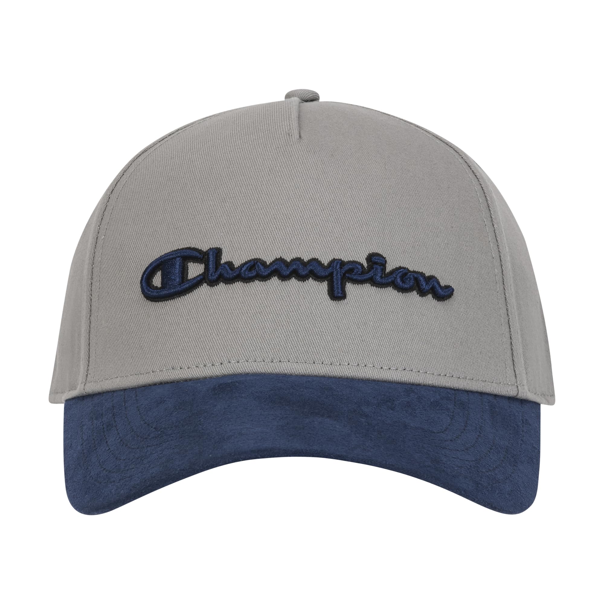 Champion Men's Revival Snapback Adjustable Cap Baseball, Nickle Grey/Sail Away Navy, One Size