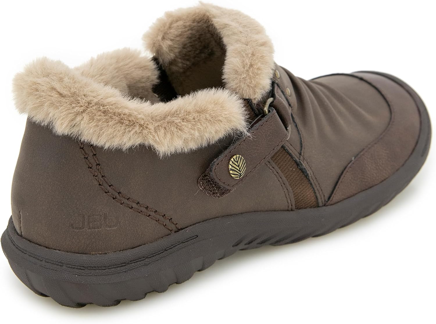 JBU Women's Heather Slip On Cozy Comfortable Memory Foam APMA Accepted Walking Flat - Image 3