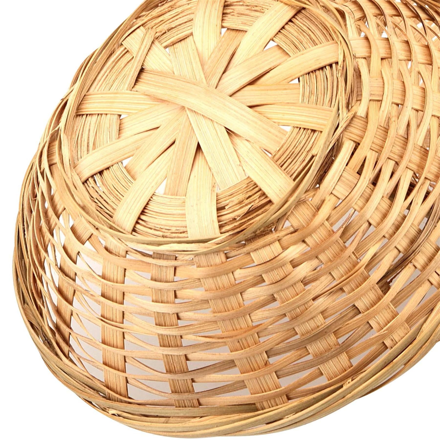 Set di 12 cestini per pane in bambù, cestino rotondo in vimini di bambù naturale per conservare pane, frutta e snack