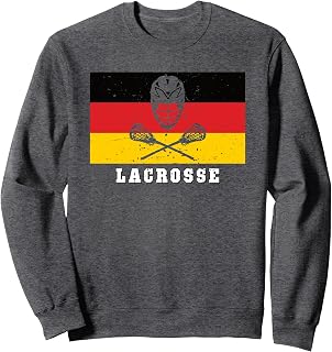 German Flag for Mens Lax Athlete Germany Fan Lacrosse Sweatshirt