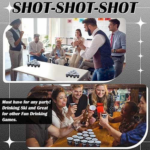 Miniatura 3 de Lounsweer 200 vasos de chupito de plástico de 2 onzas, vasos desechables para fiesta, mini tazas para despedida de soltera, cumpleaños, degustación