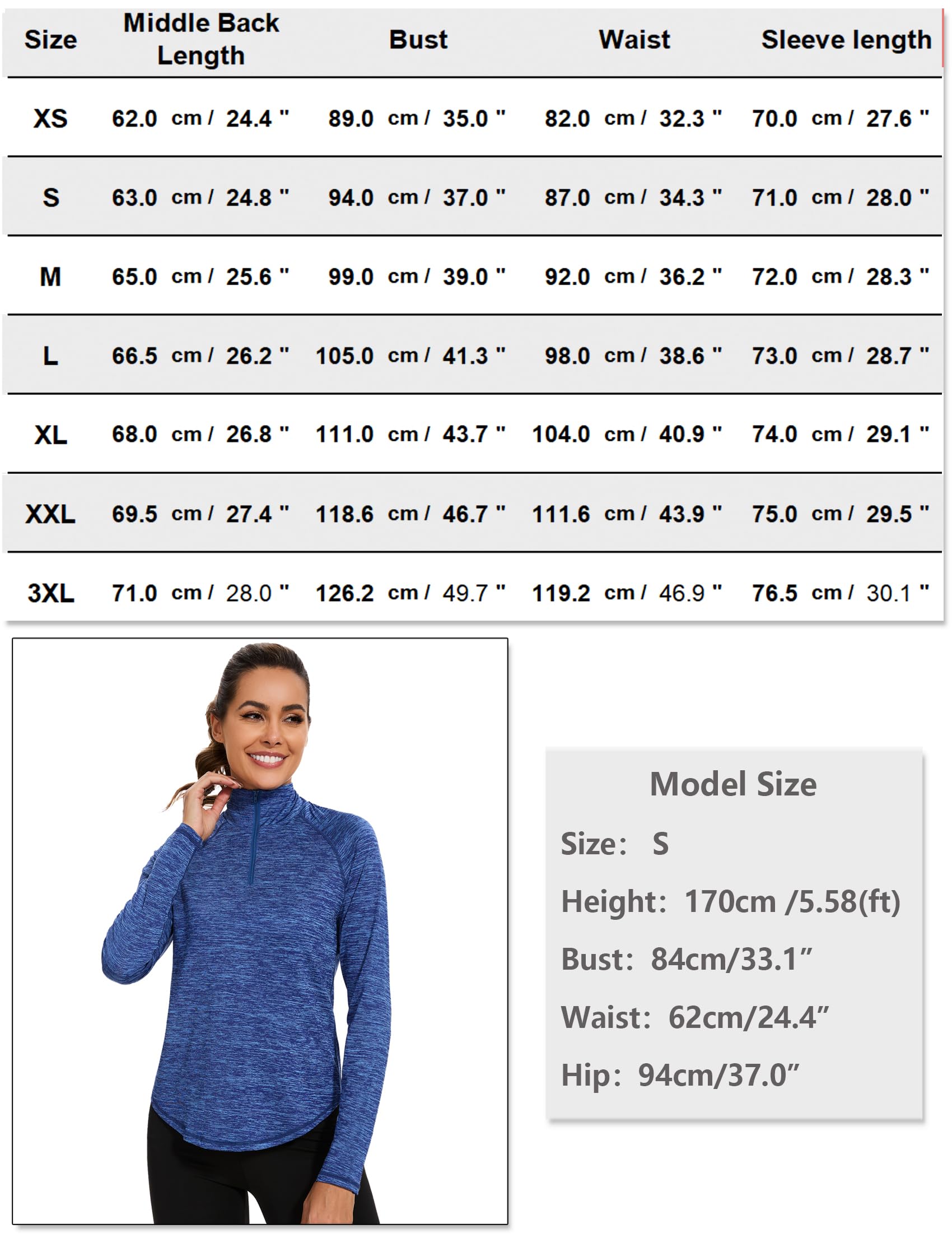 iClosam Camiseta Deporte Mujer de Manga Larga 1/4 Zip Camisetas Deportiva Mujer Ropa Fitness Corriendo Tops