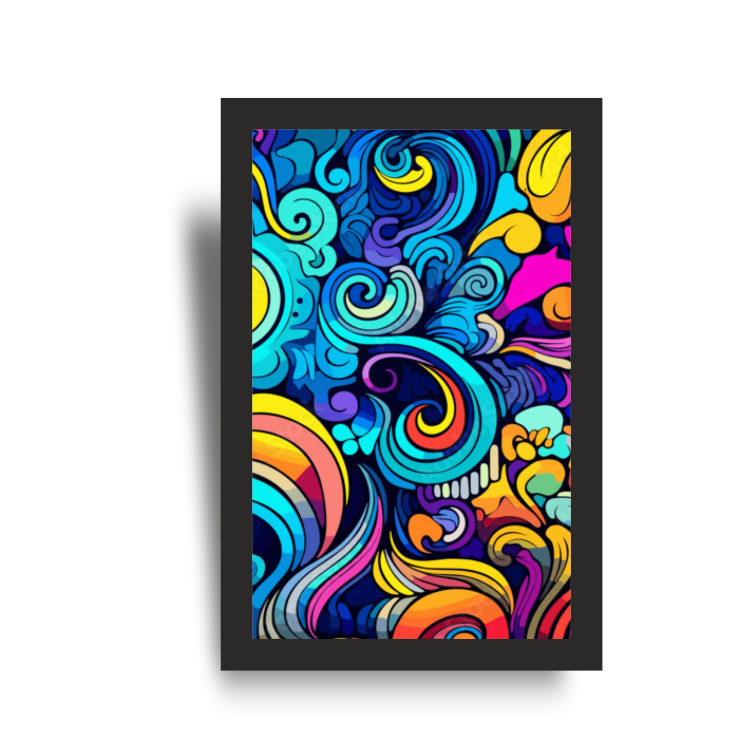 Psychedelic Swirl Abstract Wall Art Set of 3 – view 3