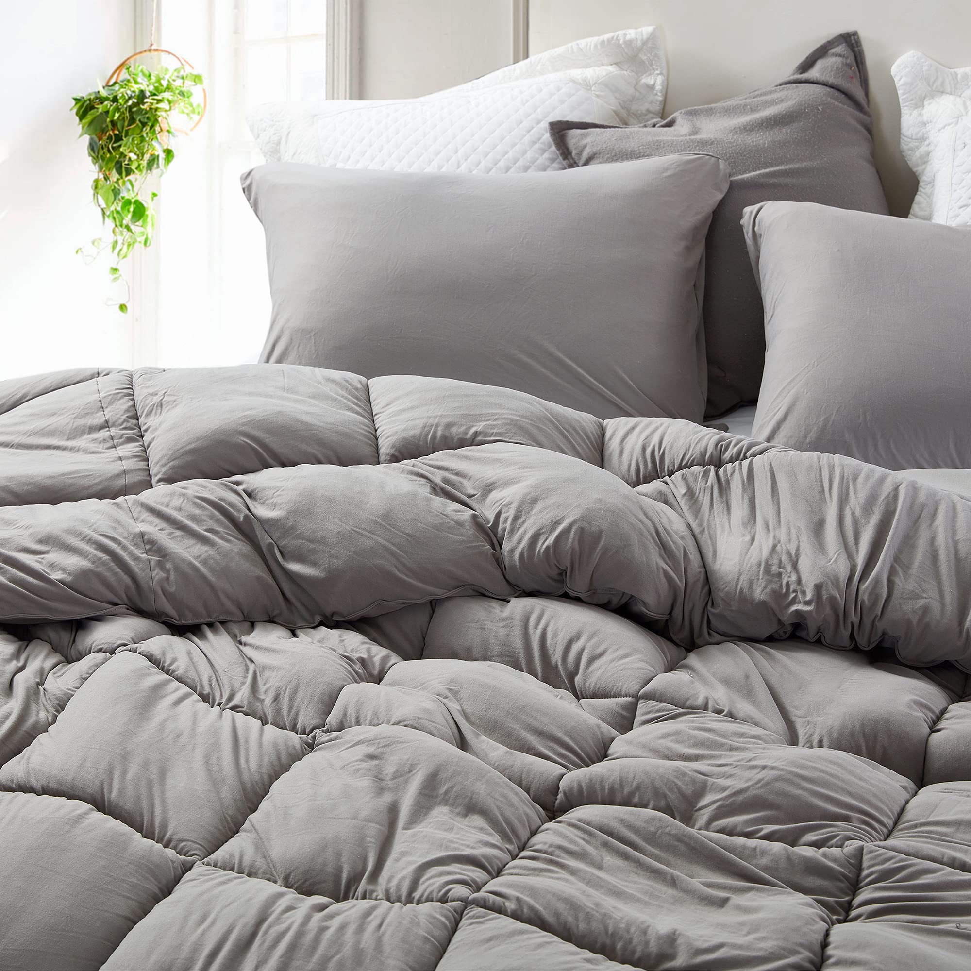 Byourbed Summertime - Coma Inducer® Oversized Queen Comforter - Morning Gray