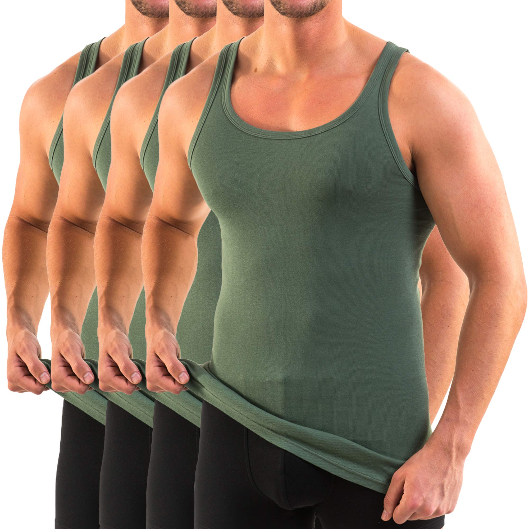 HERMKO 3000 4-pak męski tank top (inne kolory) bawełna ekologiczna