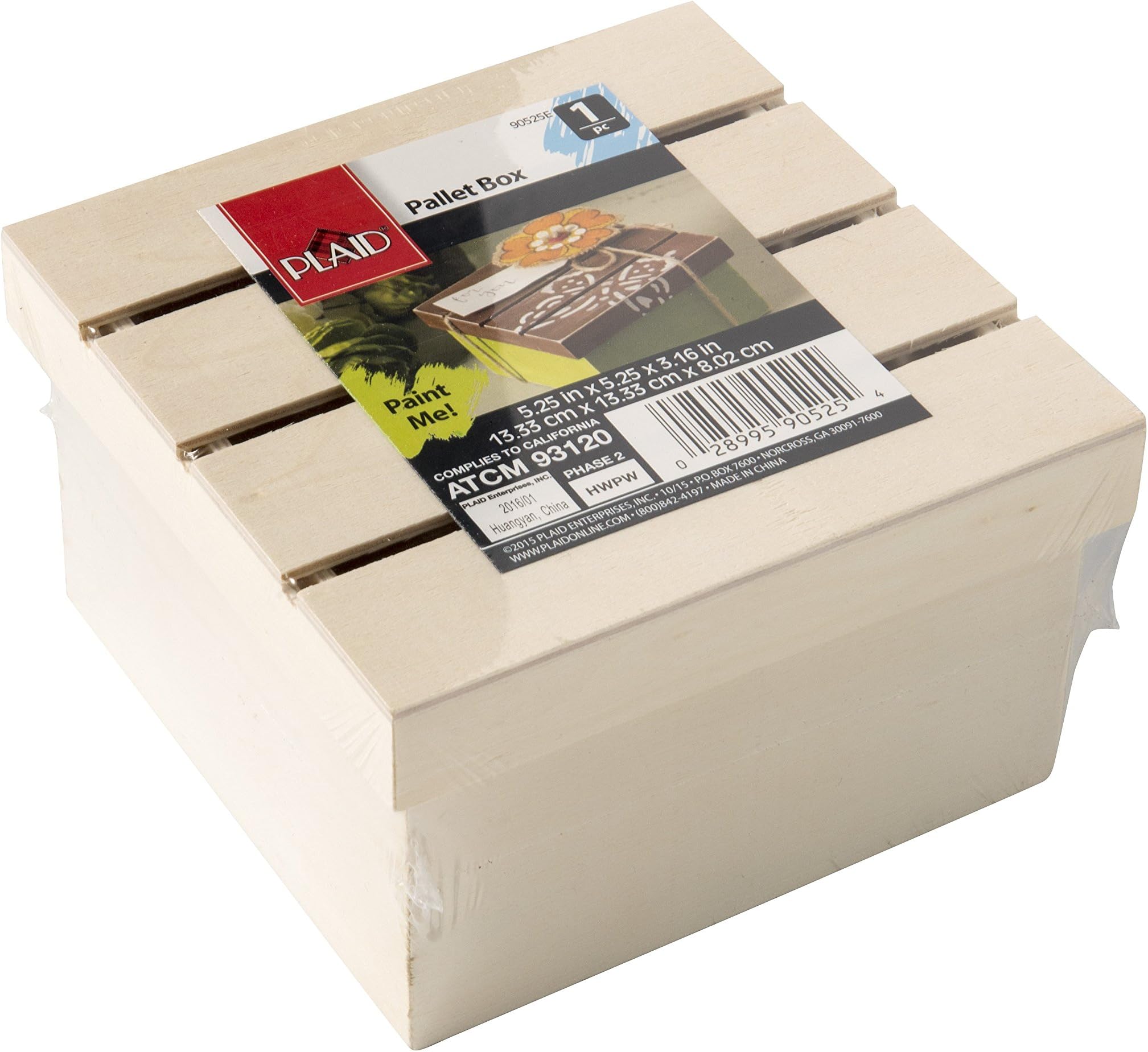 Craft Surfaces Unpainted Wood Pallet Box,