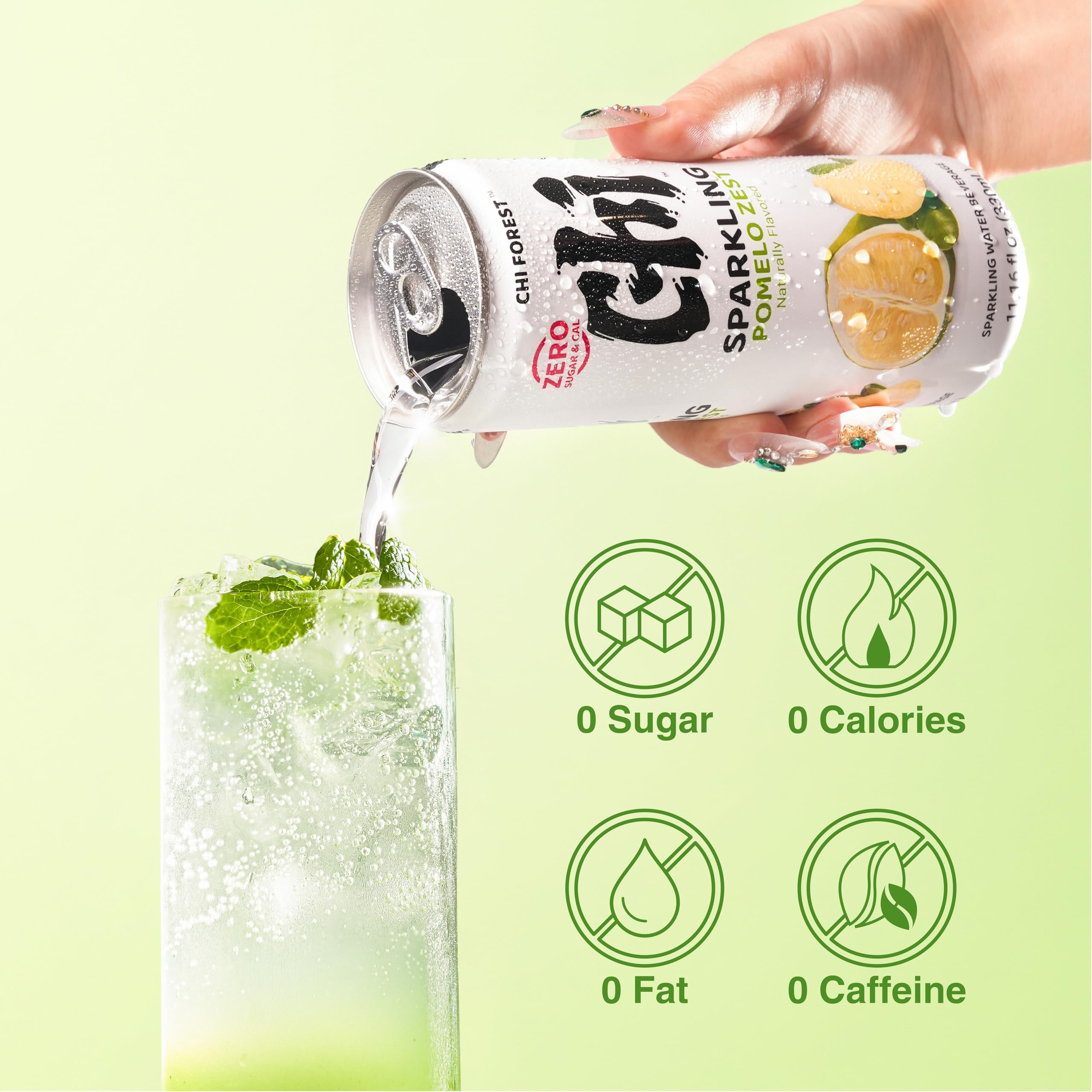 Amazon.com: CHI FOREST Pomelo Sparkling Water Beverage, Zero Sugar